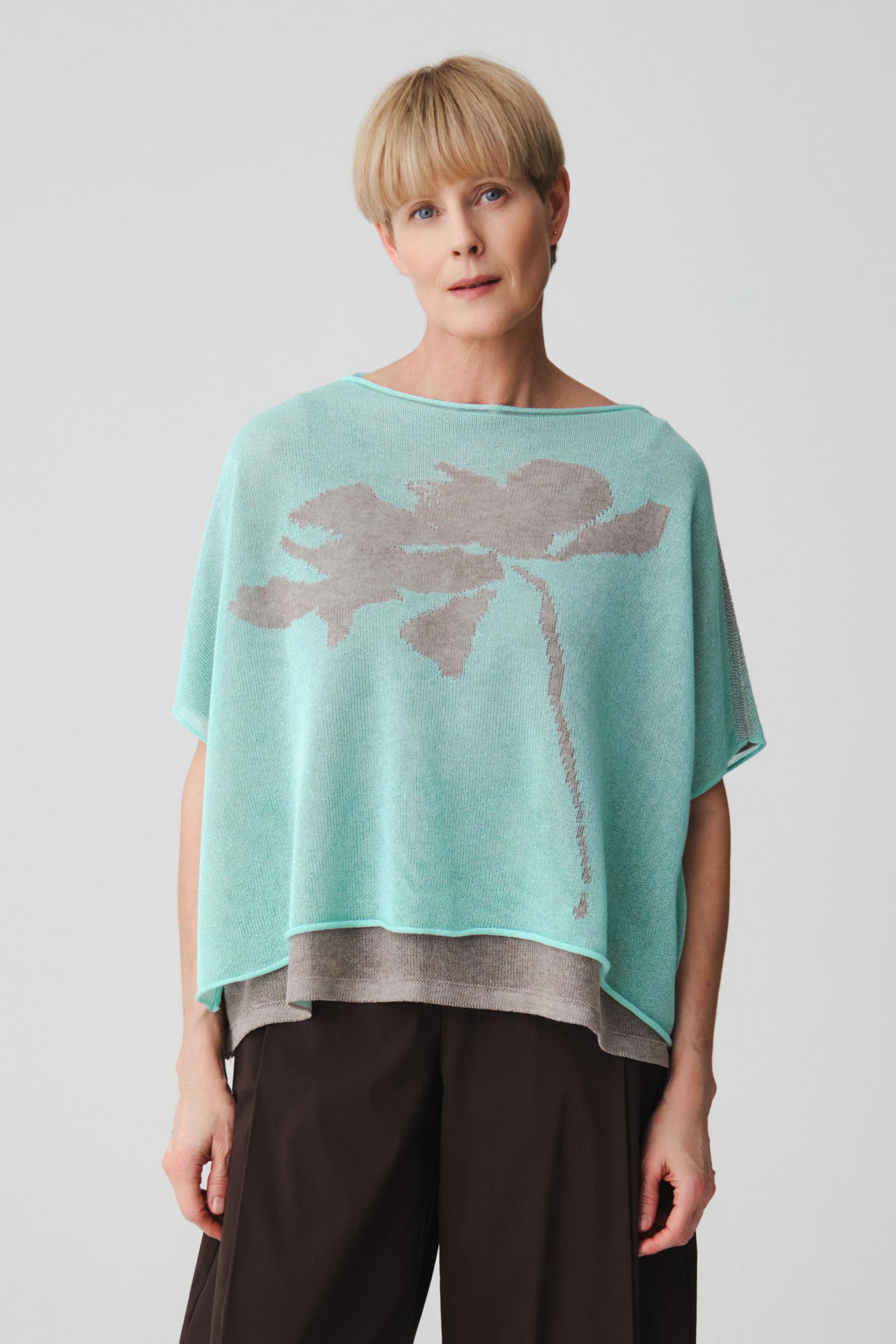 Джемпер с коротким рукавом Пион