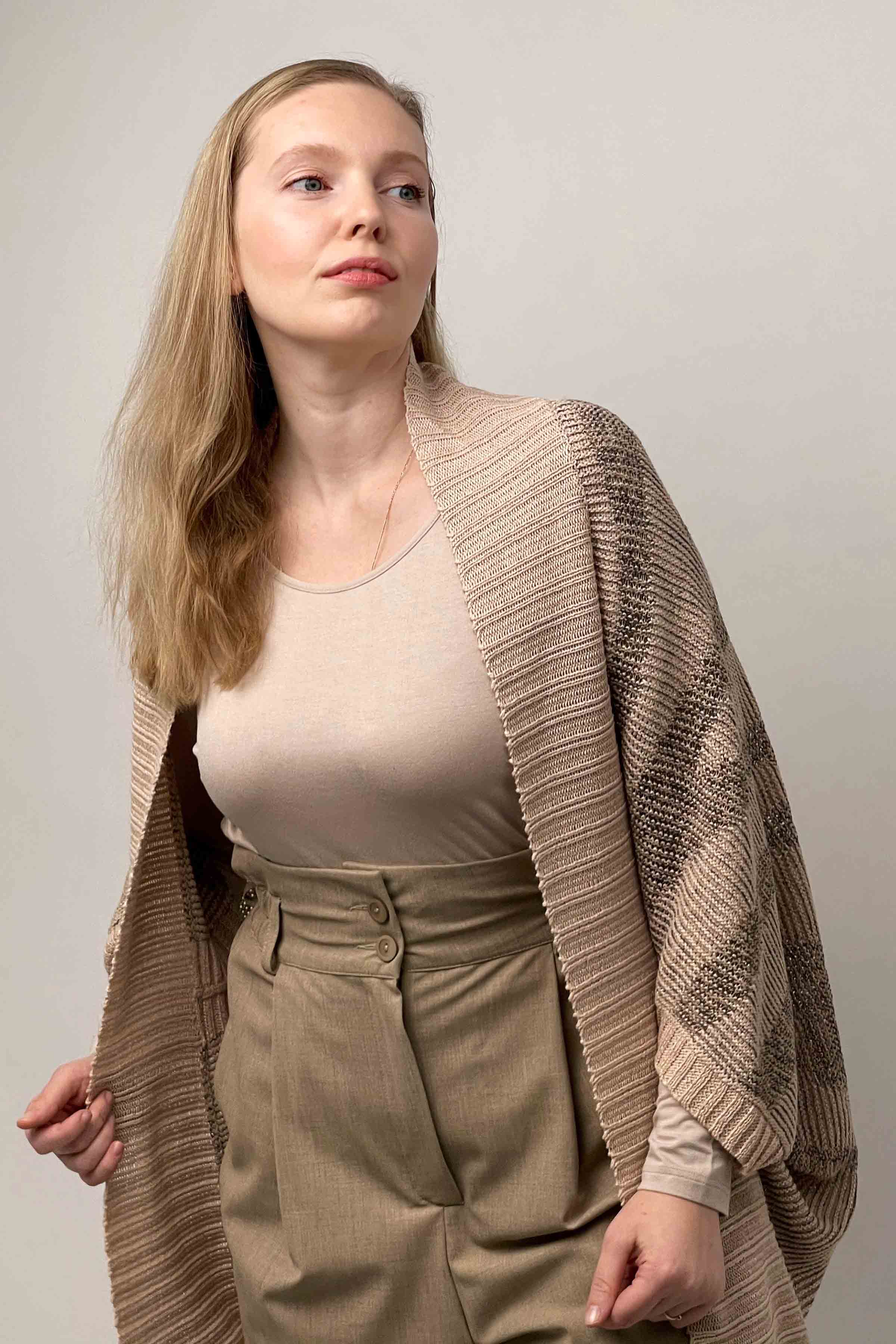 Блуза база с рукавами, трикотаж 02 Песок (sable) от Lesel (Лесель)! Заказывайте по ✆ 8 (800) 777 02 37