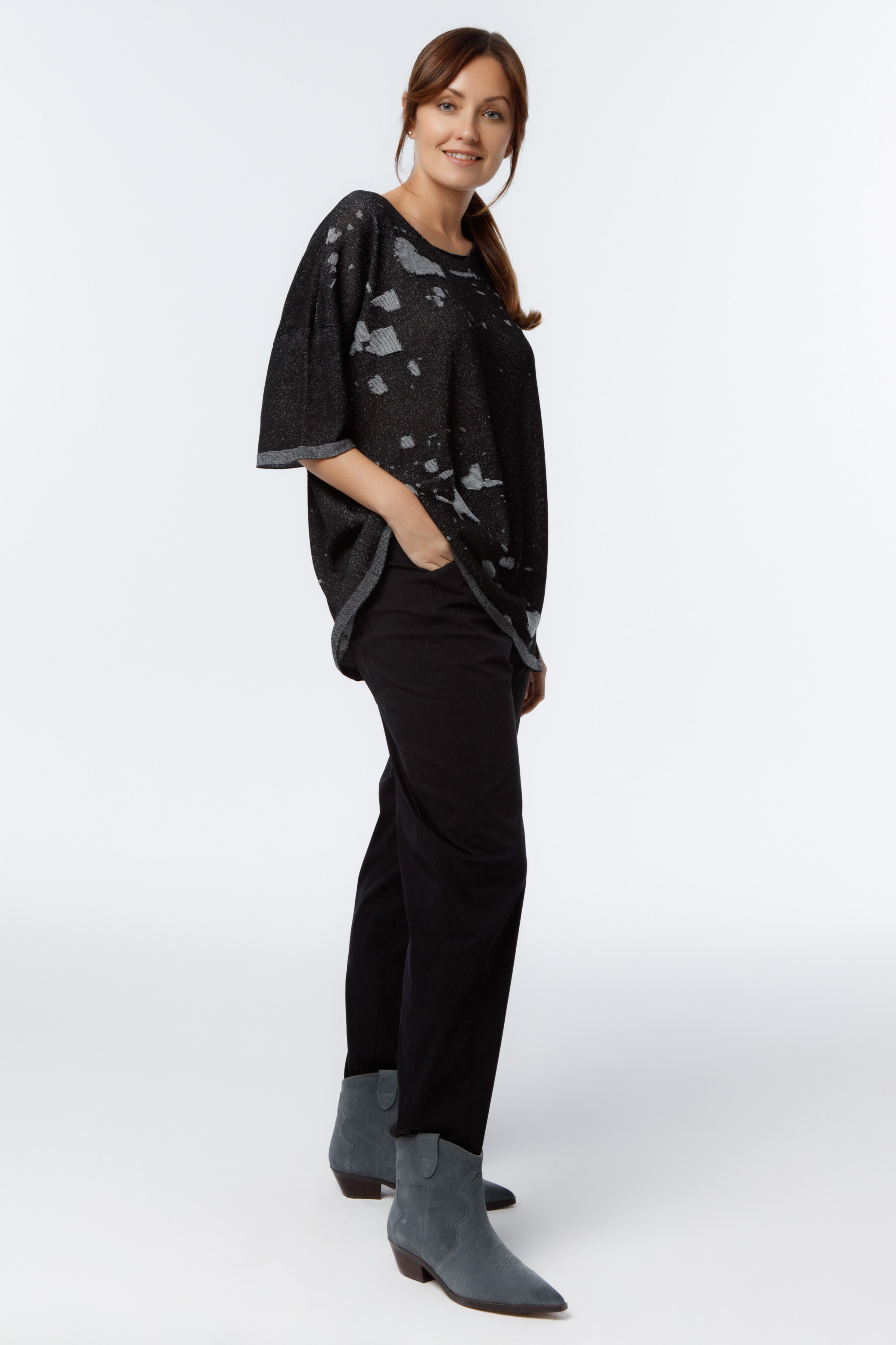 Туника с коротким рукавом Брызги краски  от Lesel (Лесель)! Заказывайте по ✆ 8 (800) 777 02 37