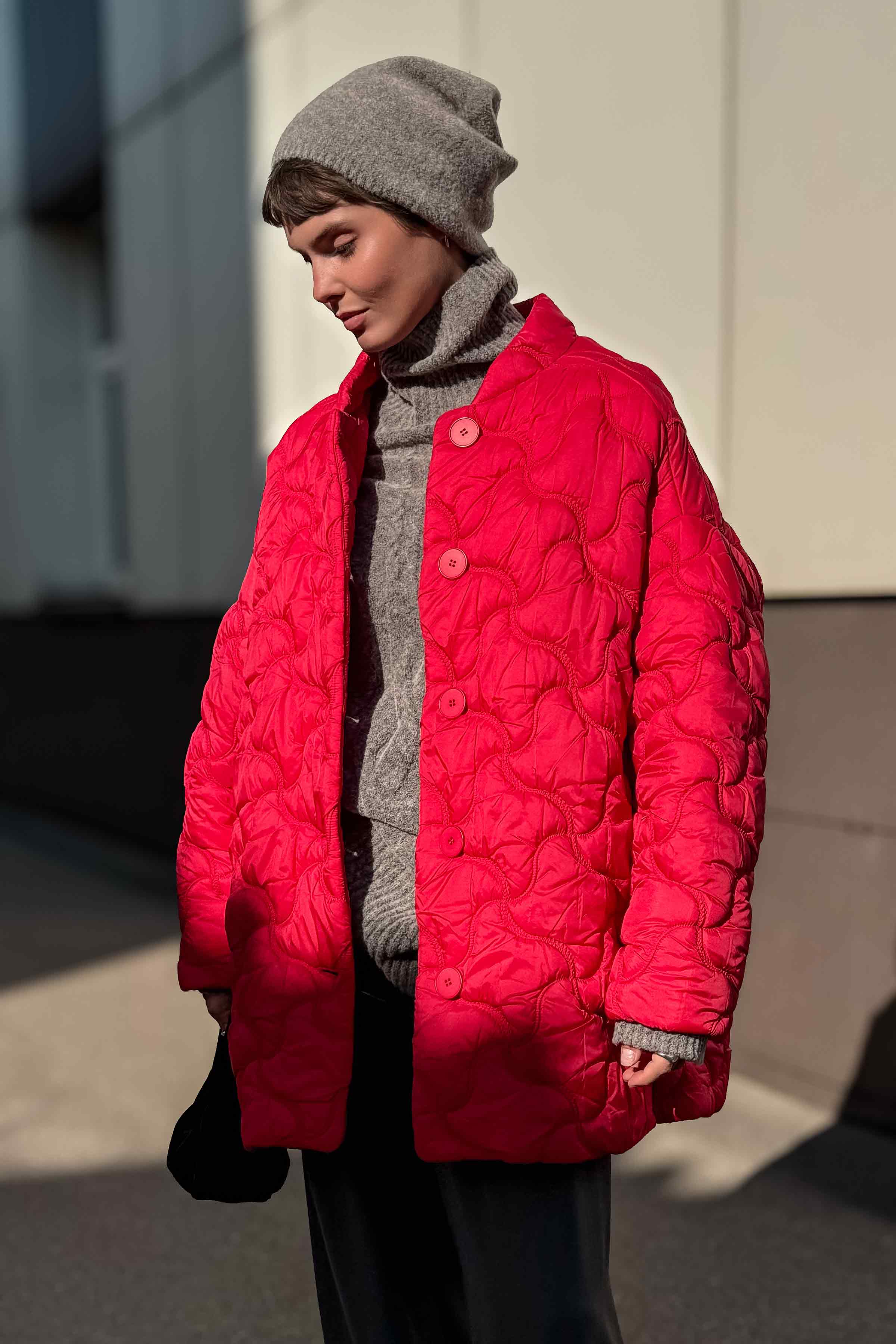 Куртка квадрат, стежка 25 Красный (rouge) от Lesel (Лесель)! Заказывайте по ✆ 8 (800) 777 02 37