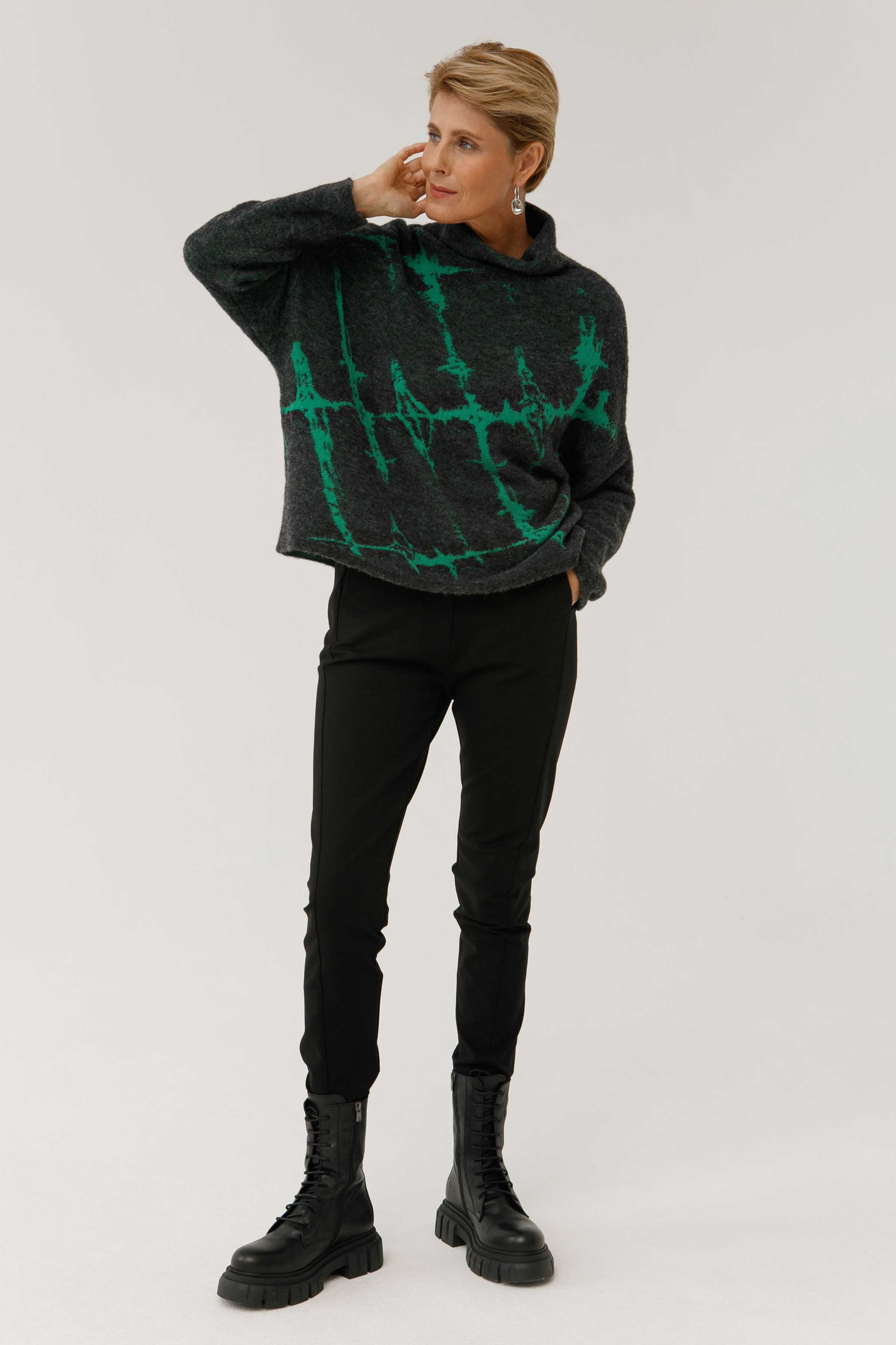 Брюки узкие прямые, плотное джерси 10 Серый (grise) от Lesel (Лесель)! Заказывайте по ✆ 8 (800) 777 02 37