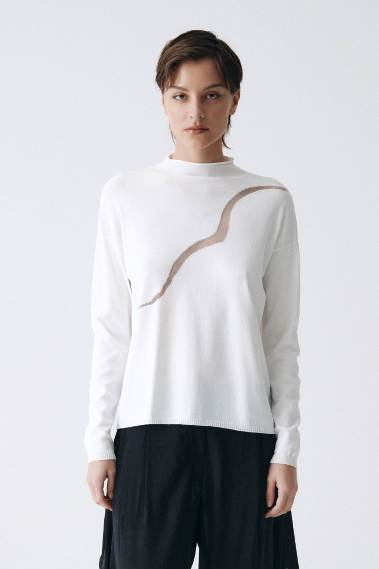 Джемпер водолазка Ломаная линия