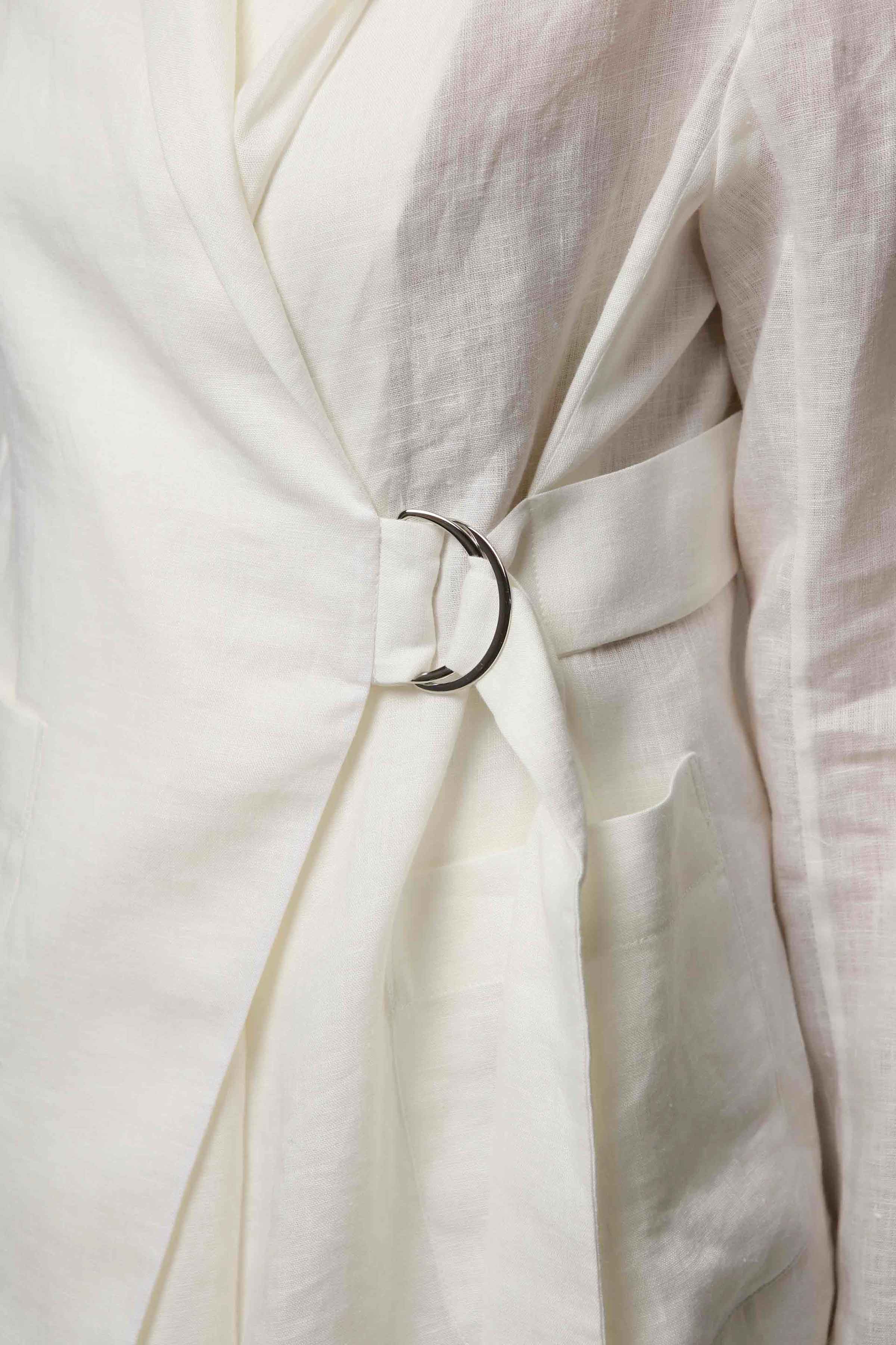 Жакет с драпировкой, мягкий лён 03 Кварц (quartz), 00 Черный (noir) от Lesel (Лесель)! Заказывайте по ✆ 8 (800) 777 02 37