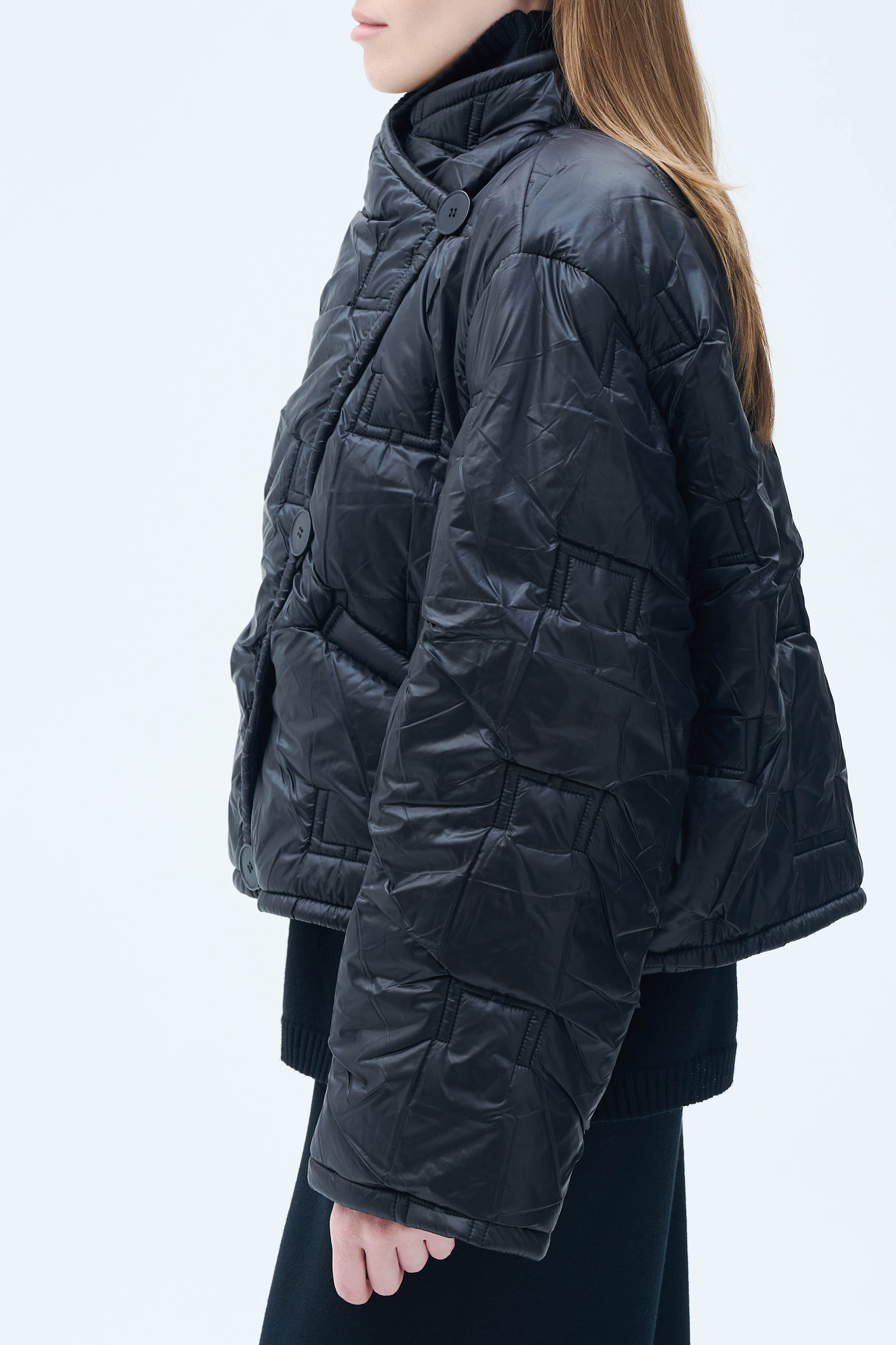 Куртка стежка лого, короткая