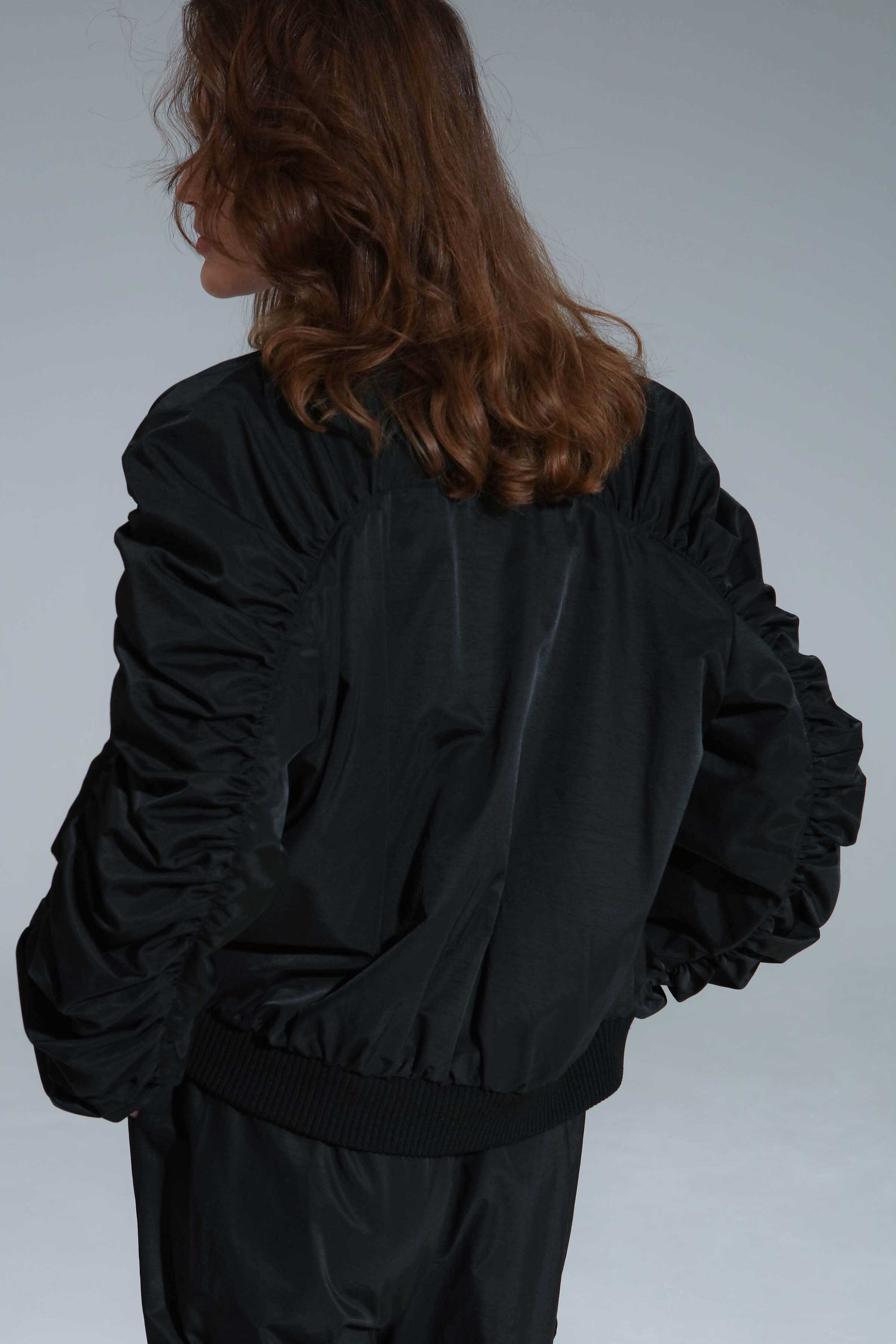 Жакет бомбер со сборкой 00 Черный (noir) от Lesel (Лесель)! Заказывайте по ✆ 8 (800) 777 02 37