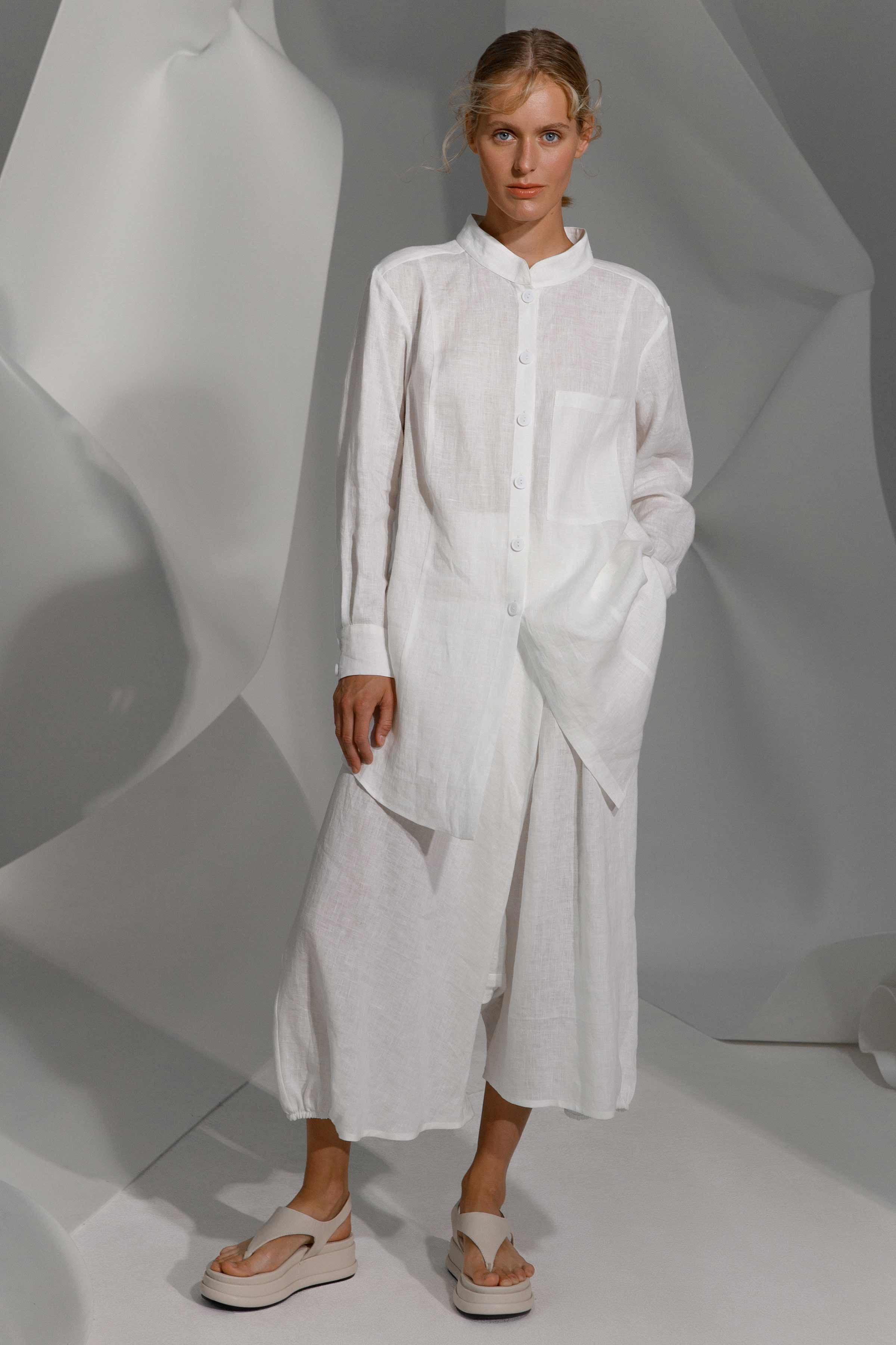 Бриджи с запахом, мягкий лён  от Lesel (Лесель)! Заказывайте по ✆ 8 (800) 777 02 37