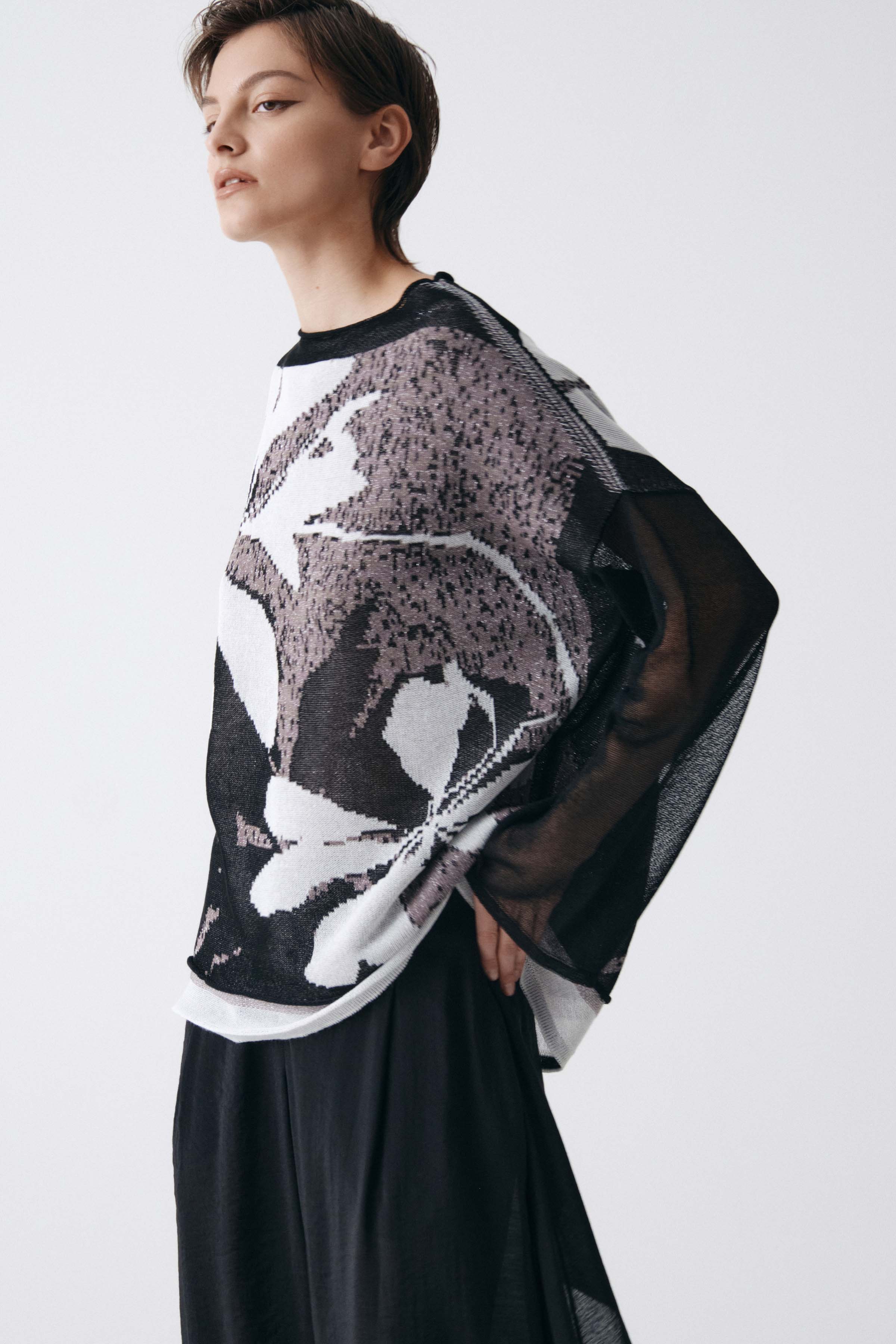 Джемпер с длинным рукавом Трехцветный  от Lesel (Лесель)! Заказывайте по ✆ 8 (800) 777 02 37