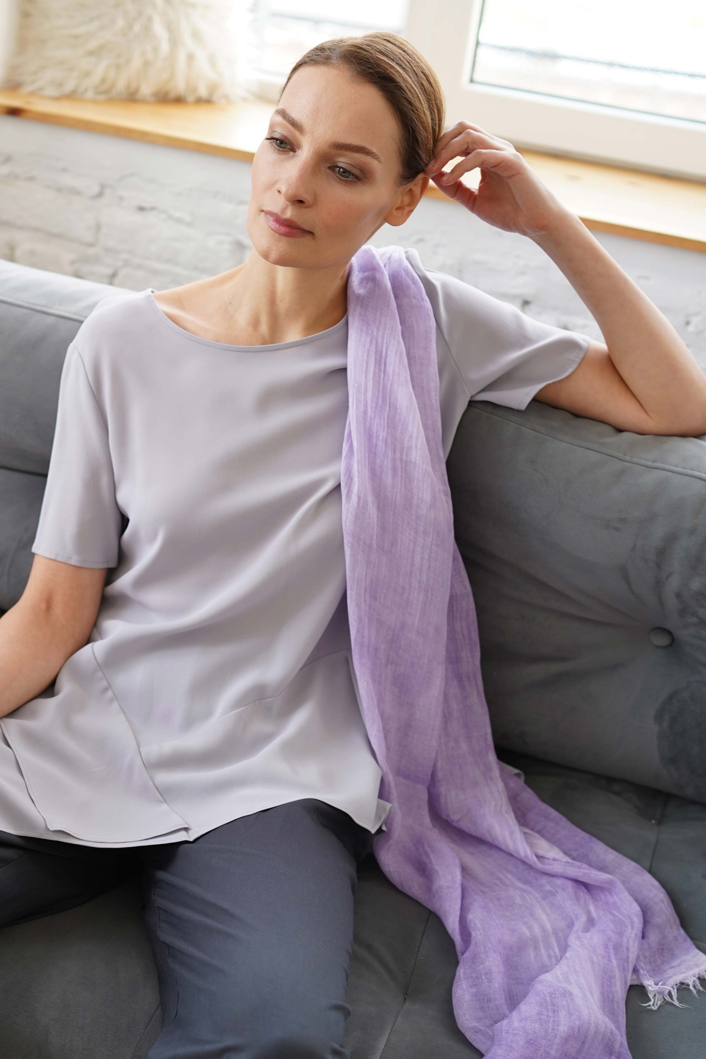 Палантин Fibyten 43 Лиловый кварц (quartz mauve) от Lesel (Лесель)! Заказывайте по ✆ 8 (800) 777 02 37