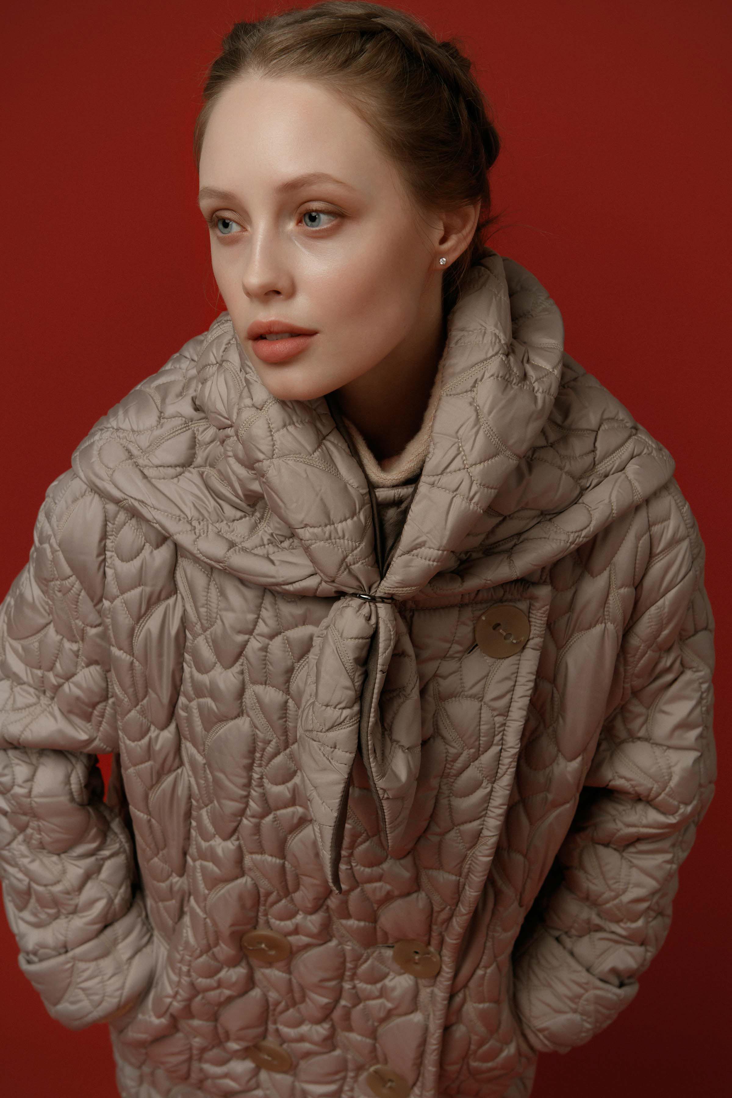 Косынка стеганая 04 Бежевый камень (pierre beige) от Lesel (Лесель)! Заказывайте по ✆ 8 (800) 777 02 37