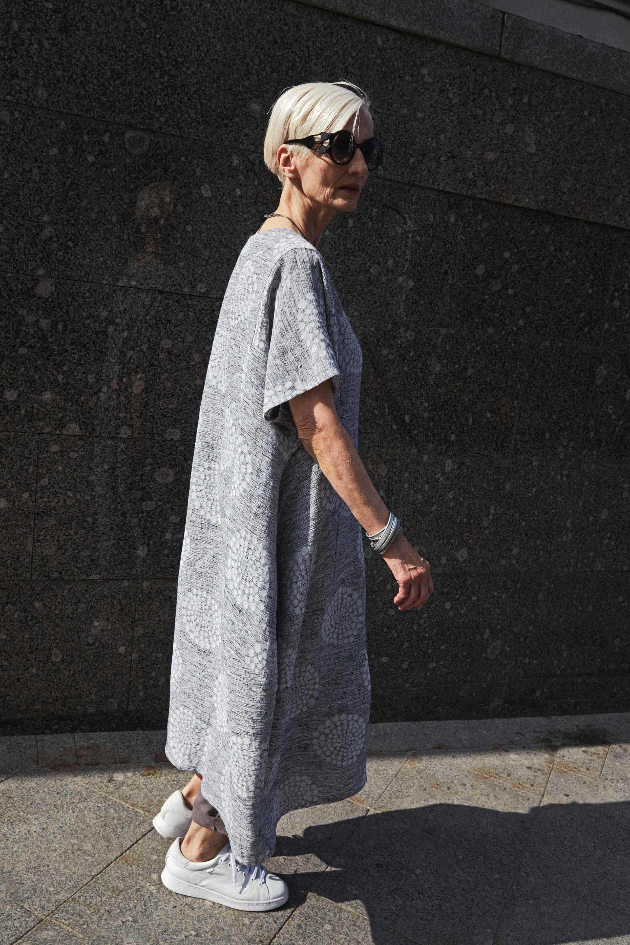 Платье «Овалы»  15 Серый меланж (melange gris) от Lesel (Лесель)! Заказывайте по ✆ 8 (800) 777 02 37