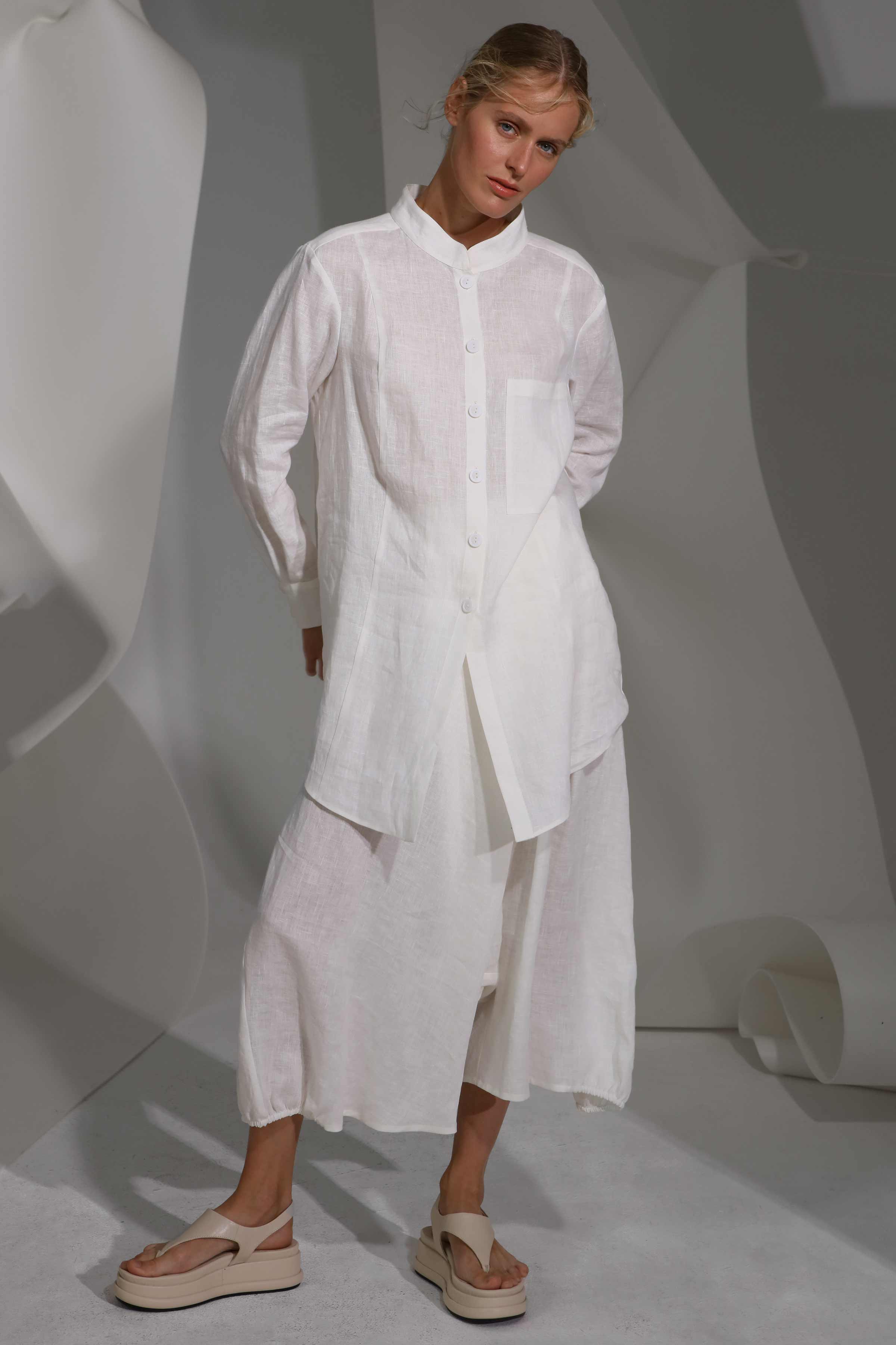 Бриджи с запахом, мягкий лён  от Lesel (Лесель)! Заказывайте по ✆ 8 (800) 777 02 37