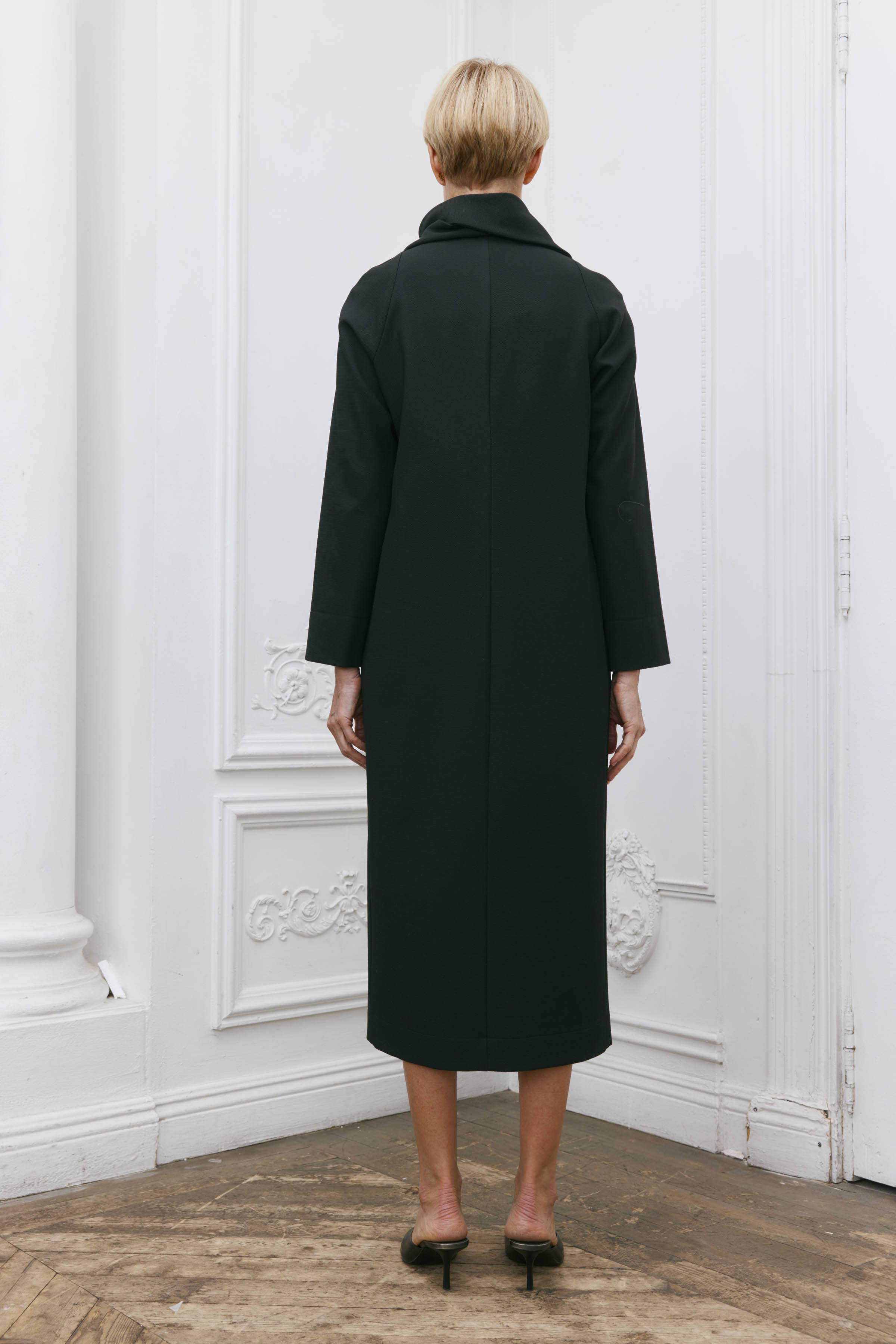 Платье с воротником Качели, длинный рукав 00 Черный (noir) от Lesel (Лесель)! Заказывайте по ✆ 8 (800) 777 02 37