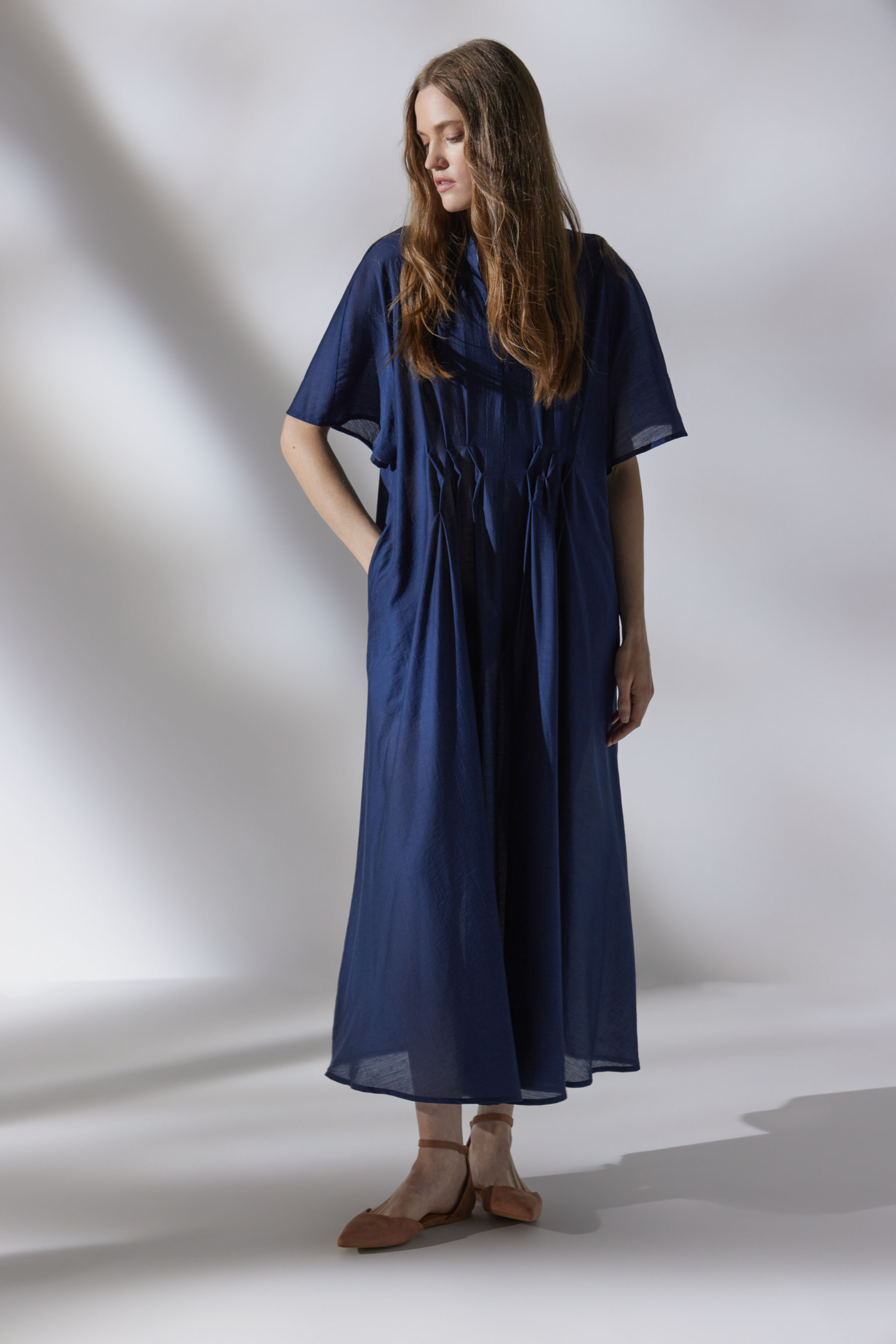Платье Реглан, вафли, шёлк 38 Джинсовый (denim) от Lesel (Лесель)! Заказывайте по ✆ 8 (800) 777 02 37