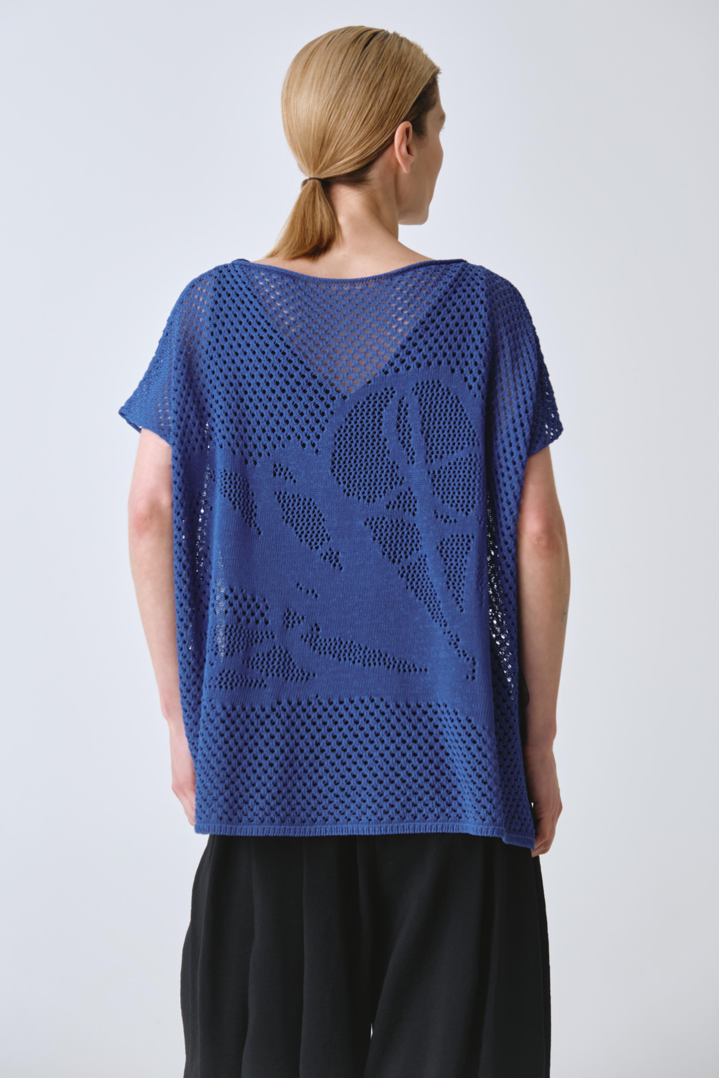 Джемпер с коротким рукавом Ажурная графика