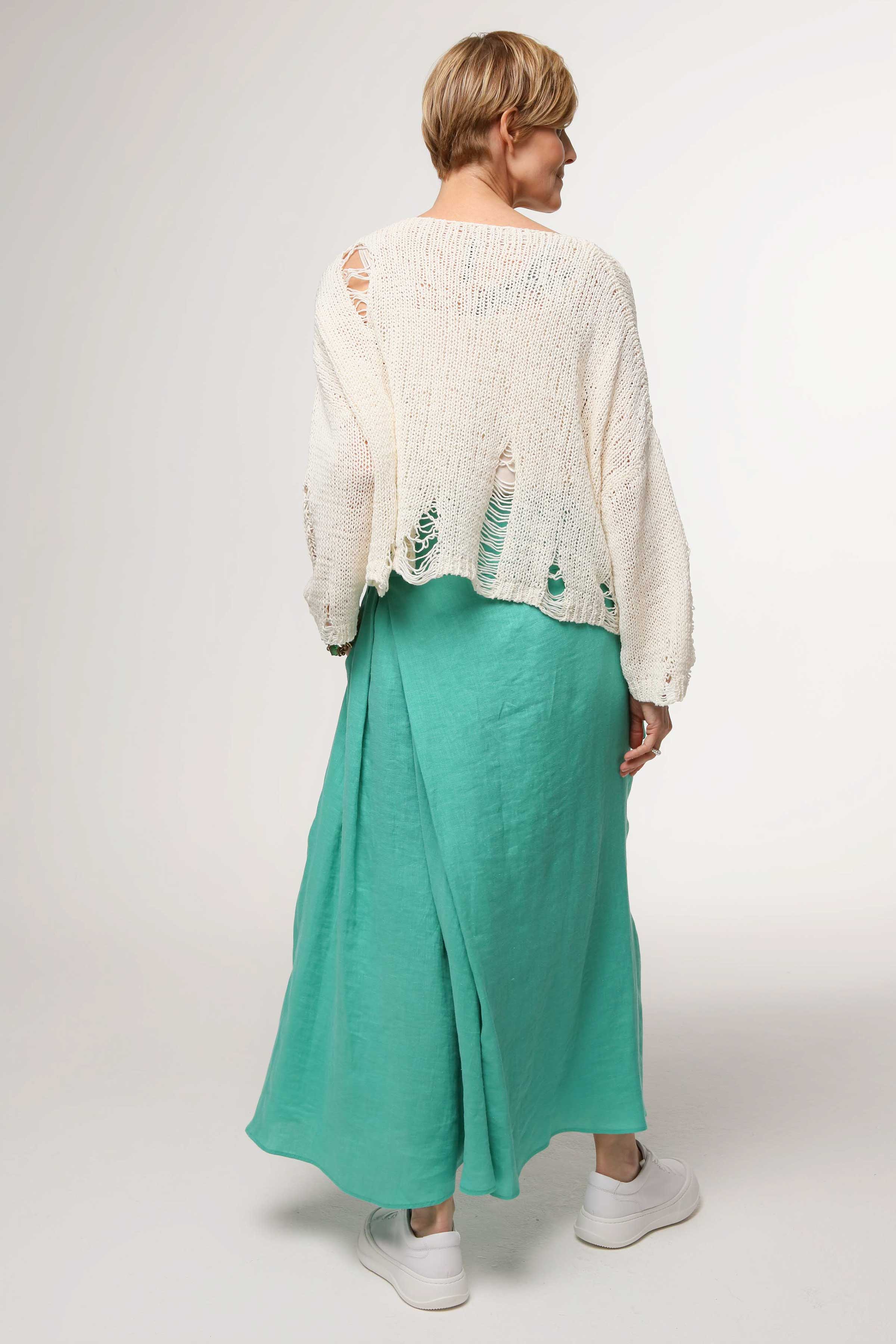 Юбка с запахом, мягкий лён 63 Ментол (menthol), 03 Кварц (quartz) от Lesel (Лесель)! Заказывайте по ✆ 8 (800) 777 02 37