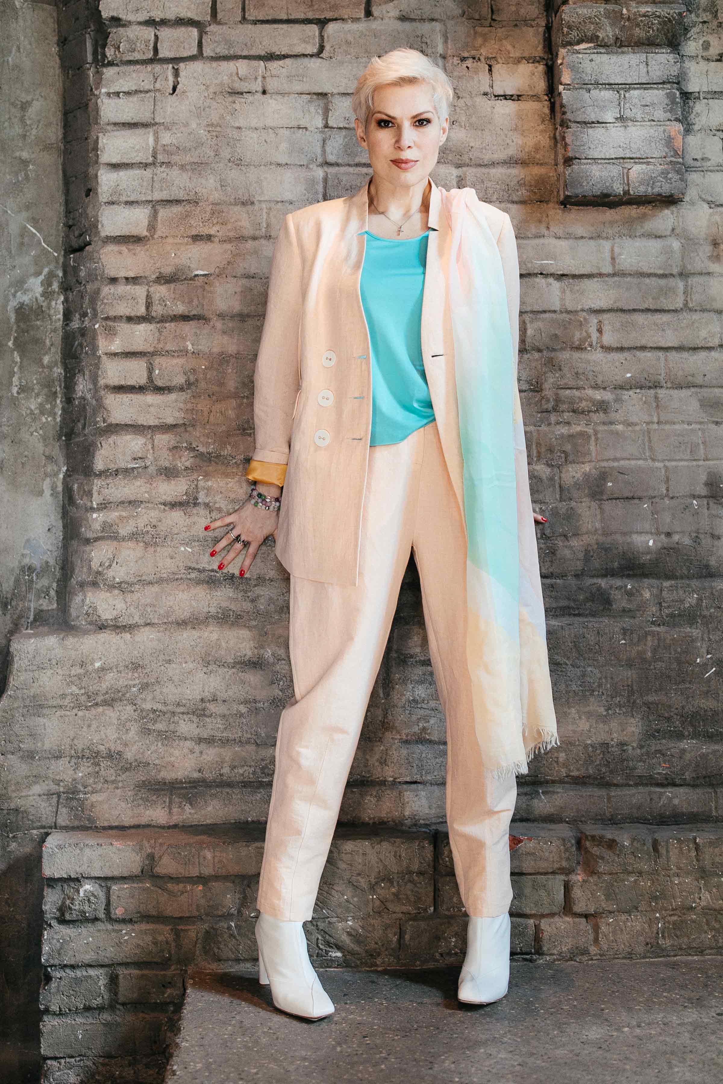 Брюки Малый Ромб, Карамель  от Lesel (Лесель)! Заказывайте по ✆ 8 (800) 777 02 37