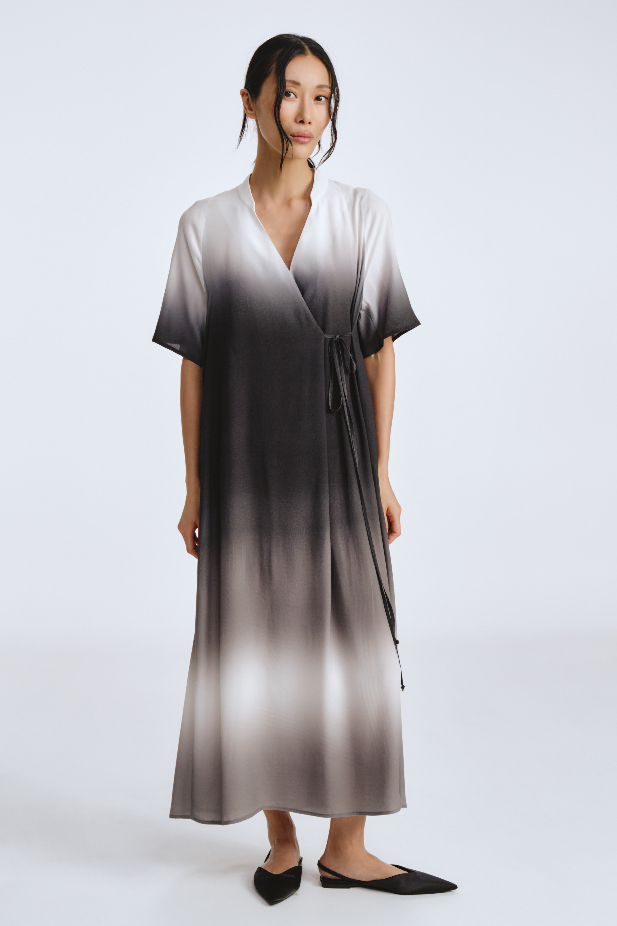 Платье Деграде с запахом 10 Серый (grise) от Lesel (Лесель)! Заказывайте по ✆ 8 (800) 777 02 37