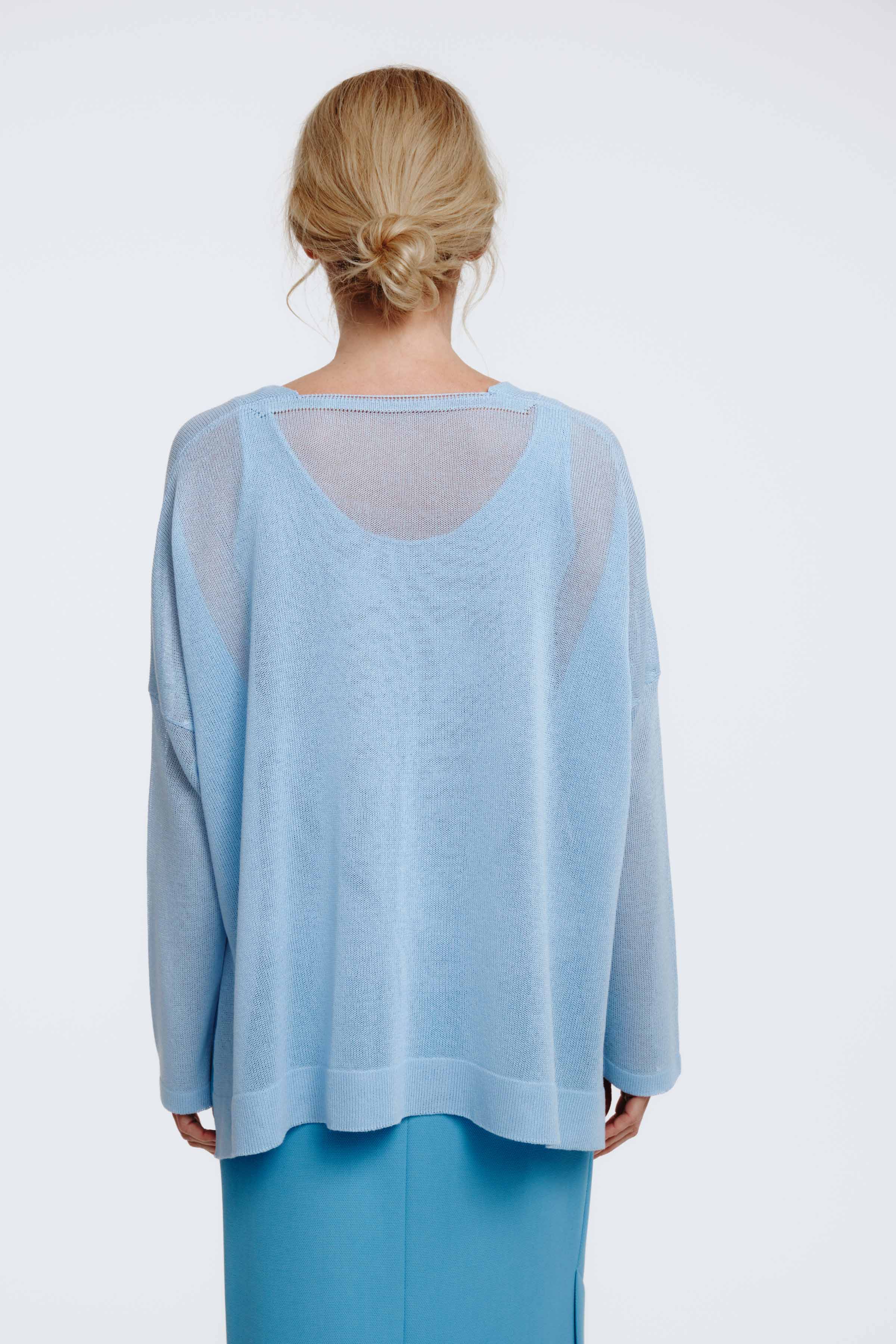 Джемпер Перекрут 34 Голубой лед (glace bleue) от Lesel (Лесель)! Заказывайте по ✆ 8 (800) 777 02 37