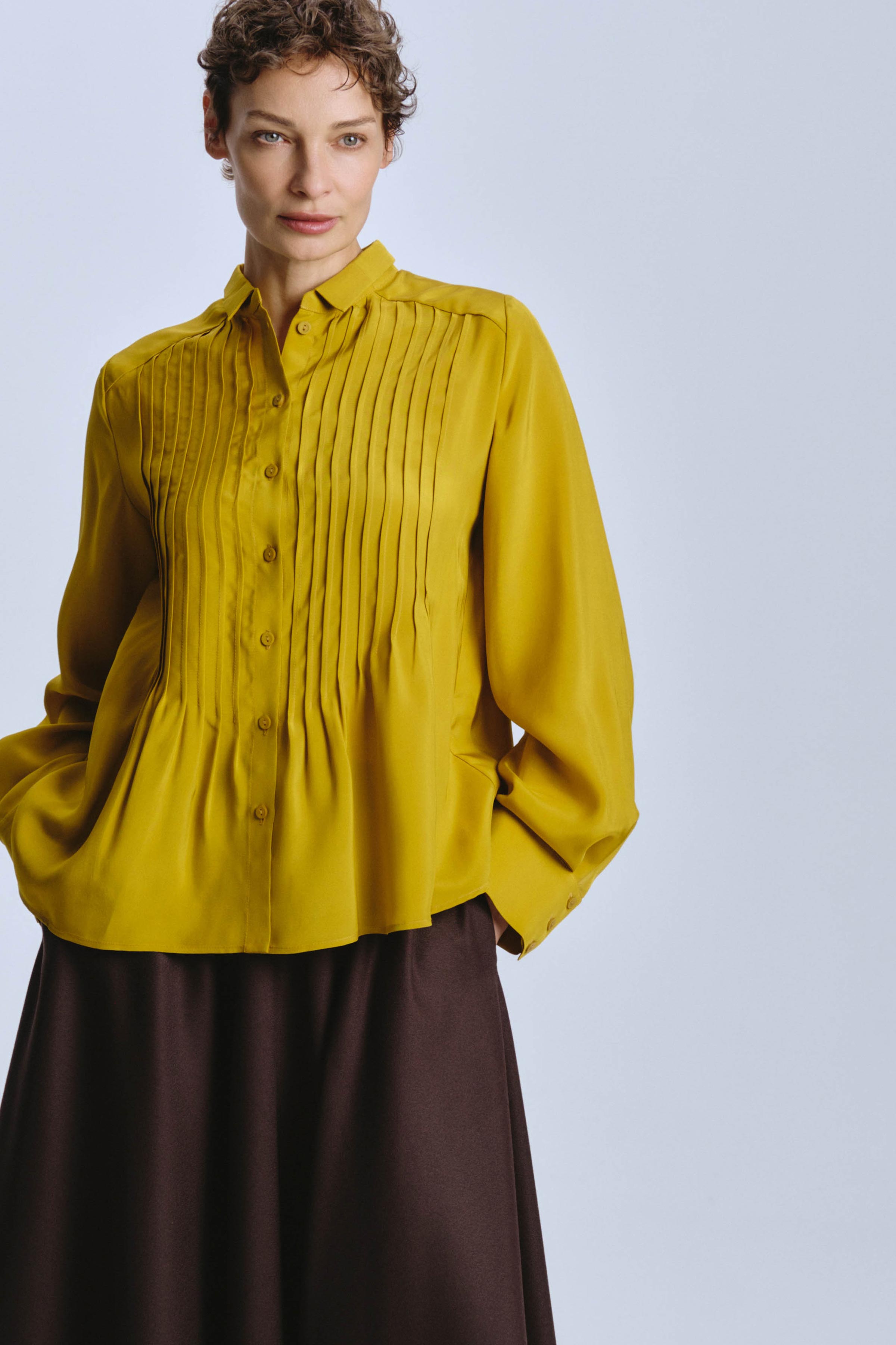 Блуза с защипами