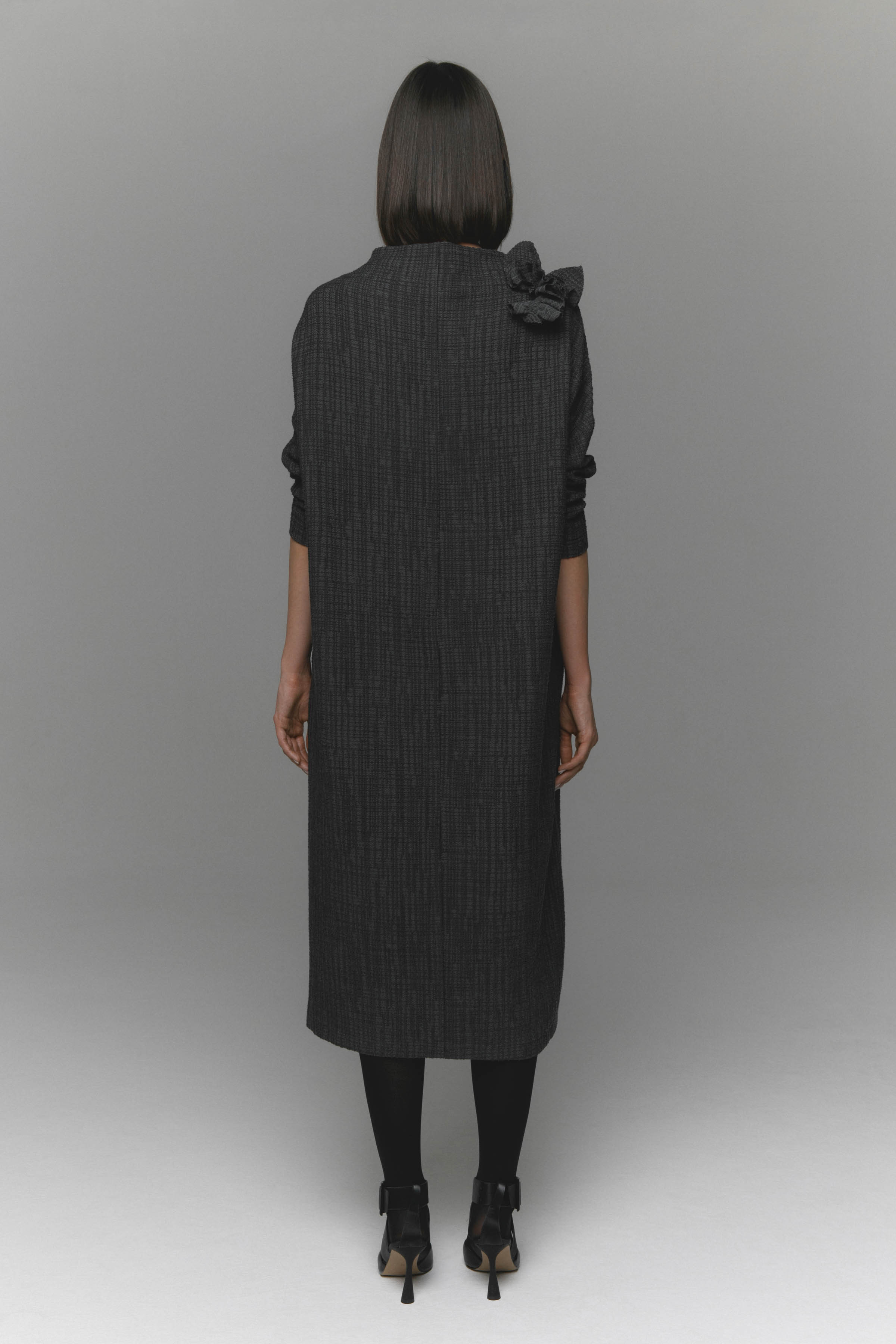 Платье прямое, жаккард клетка 11 Антрацит (anthracite) от Lesel (Лесель)! Заказывайте по ✆ 8 (800) 777 02 37