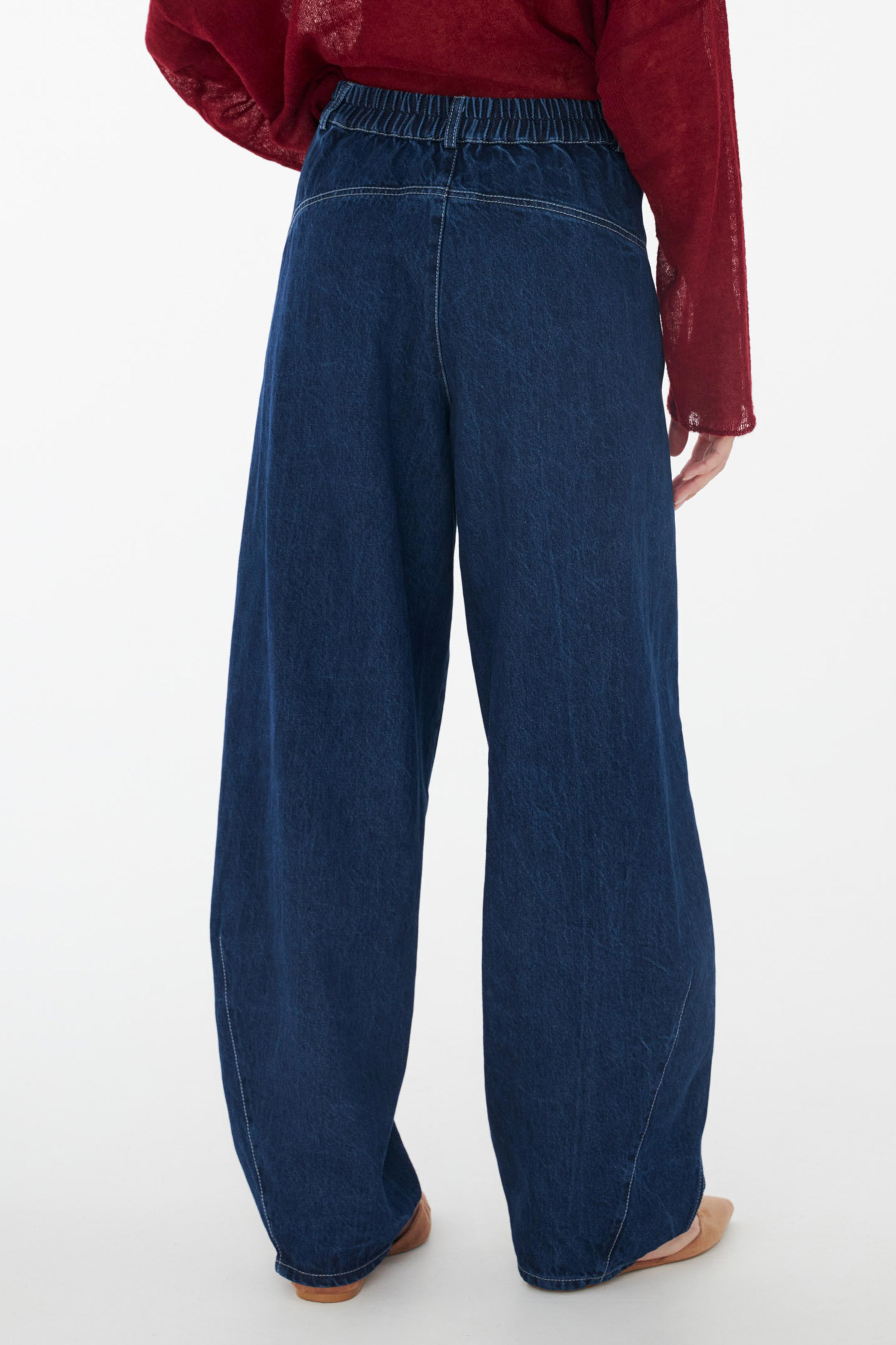 Брюки Джинсовые широкие бананы 38 Джинсовый (denim) от Lesel (Лесель)! Заказывайте по ✆ 8 (800) 777 02 37