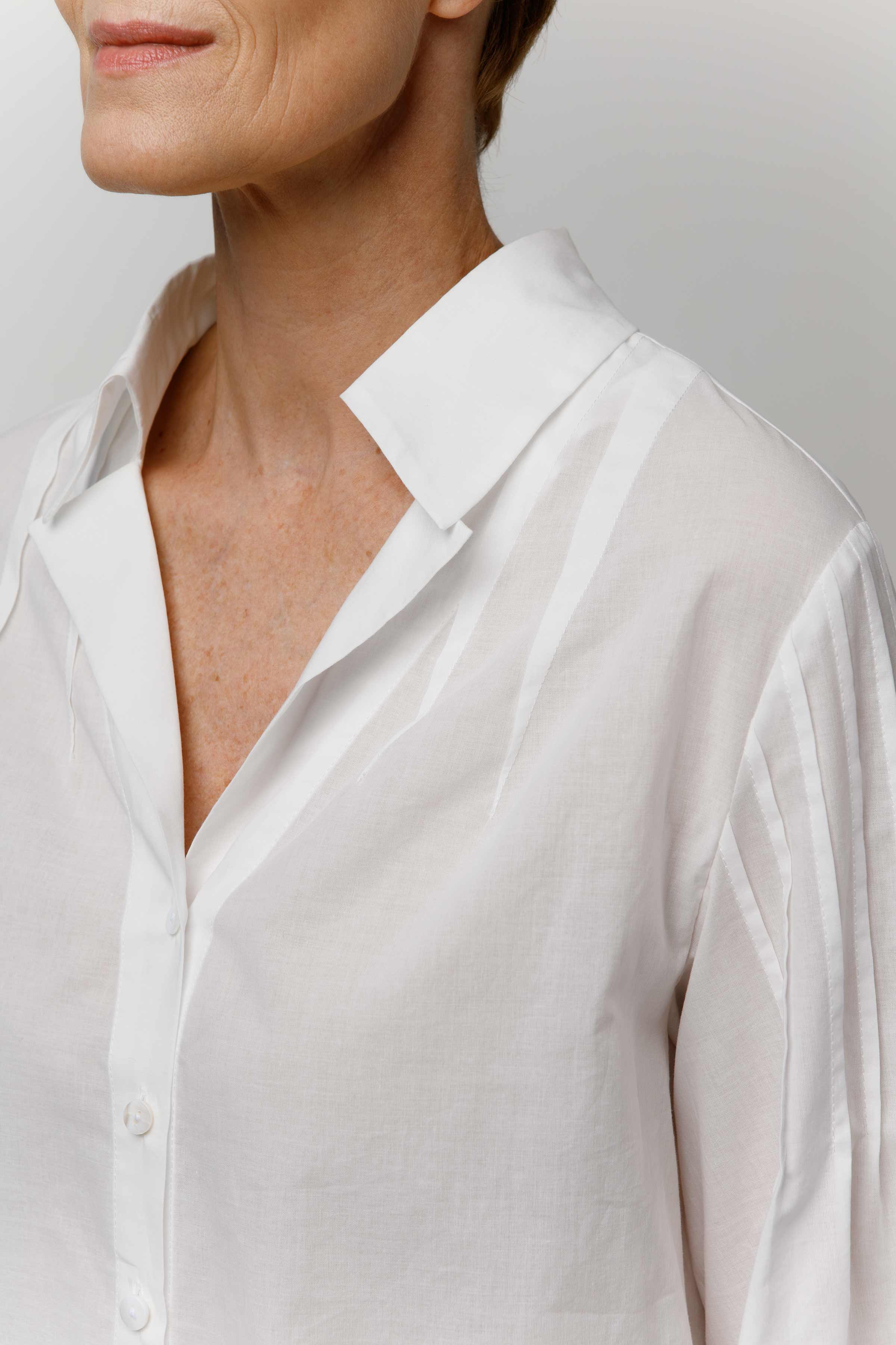 Блуза с защипами 01 Мел (craie) от Lesel (Лесель)! Заказывайте по ✆ 8 (800) 777 02 37