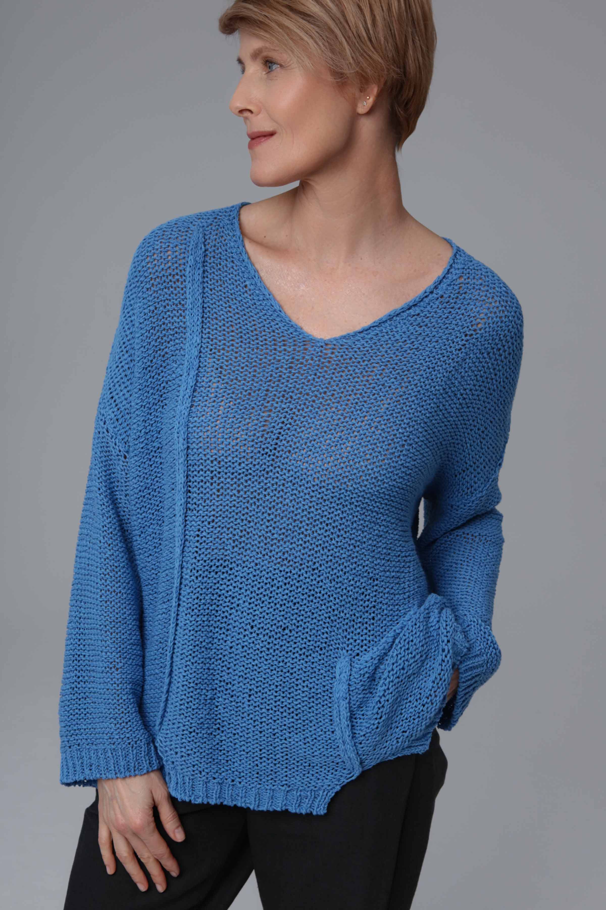 Джемпер Рельеф 34 Голубой лед (glace bleue) от Lesel (Лесель)! Заказывайте по ✆ 8 (800) 777 02 37