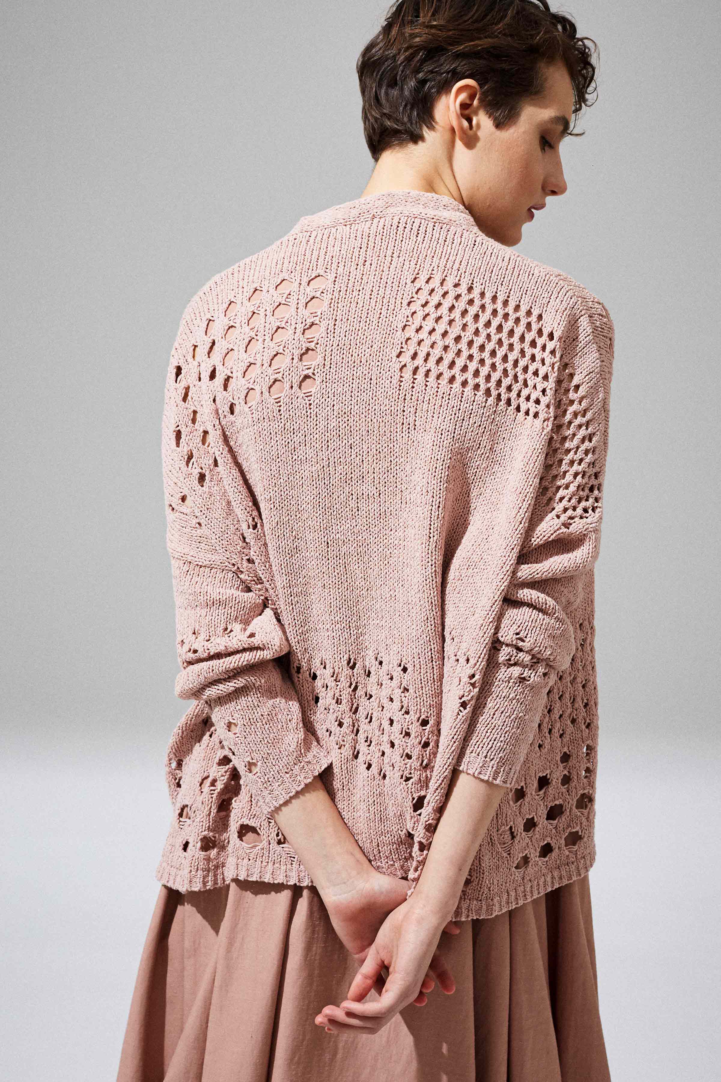 Кардиган «Кроше»  41 Розовый мрамор (marbre rose) от Lesel (Лесель)! Заказывайте по ✆ 8 (800) 777 02 37