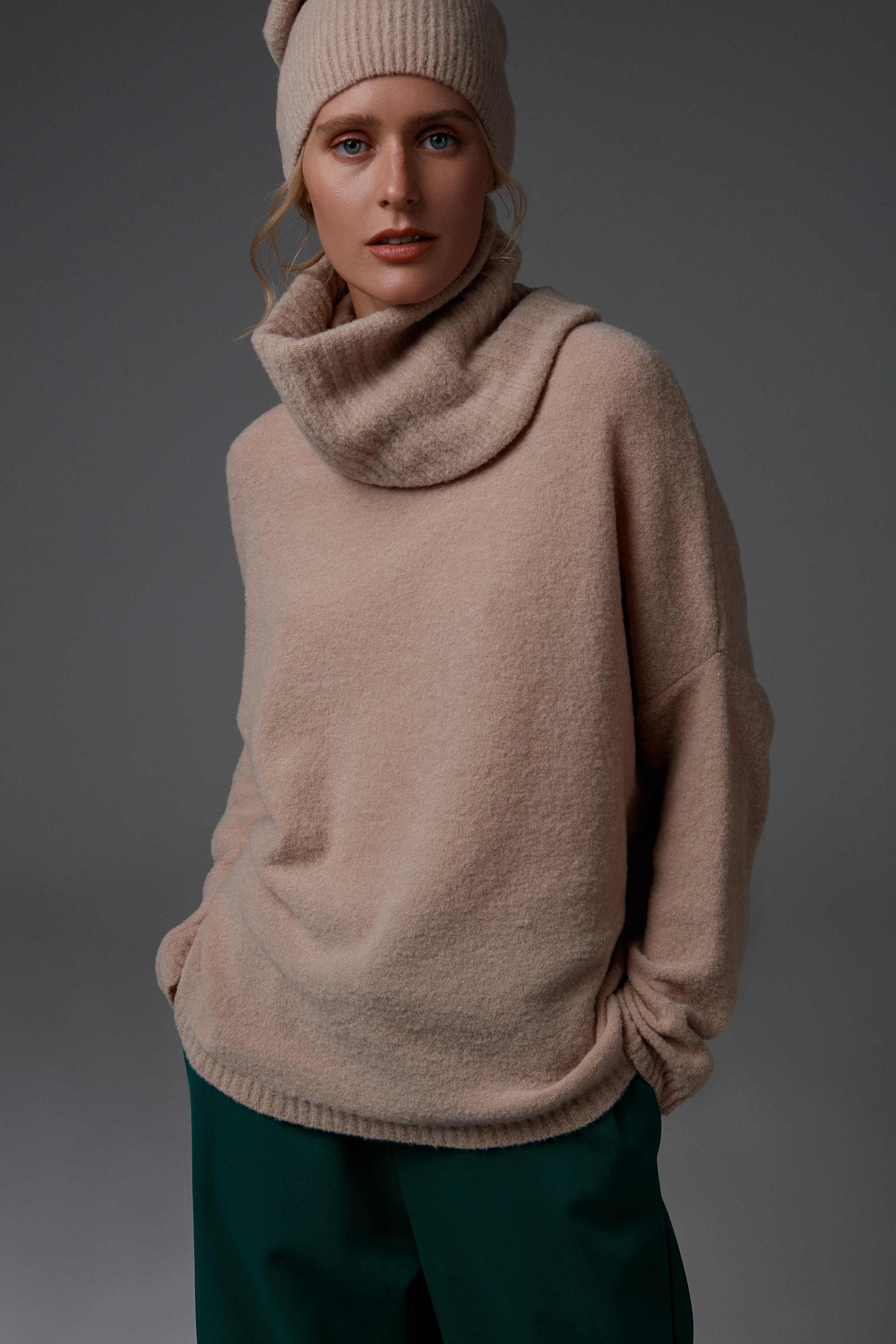 Снуд Резинка 04 Бежевый (beige), 15 Серый меланж (melange gris) от Lesel (Лесель)! Заказывайте по ✆ 8 (800) 777 02 37