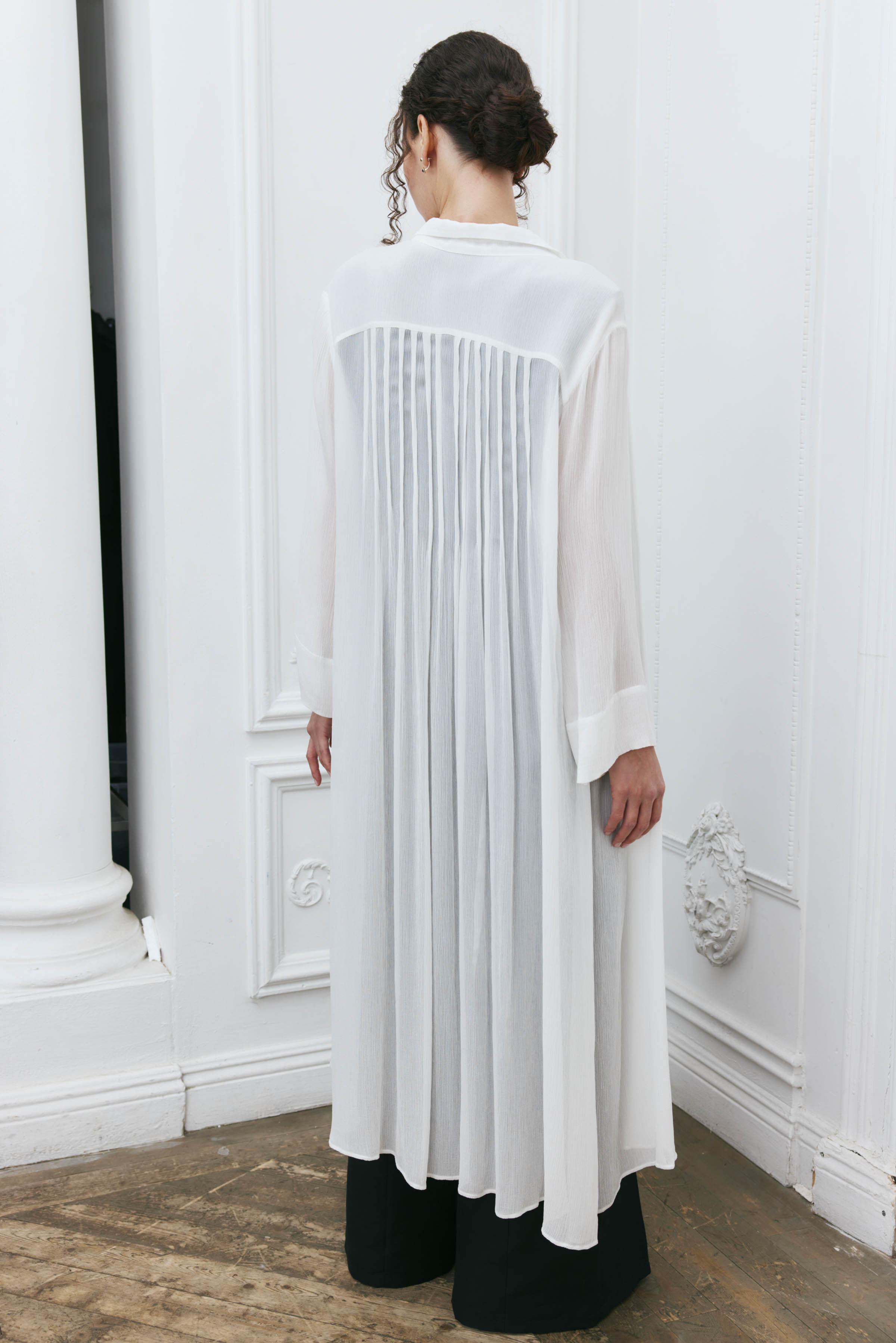 Блуза длинная, защипы  от Lesel (Лесель)! Заказывайте по ✆ 8 (800) 777 02 37