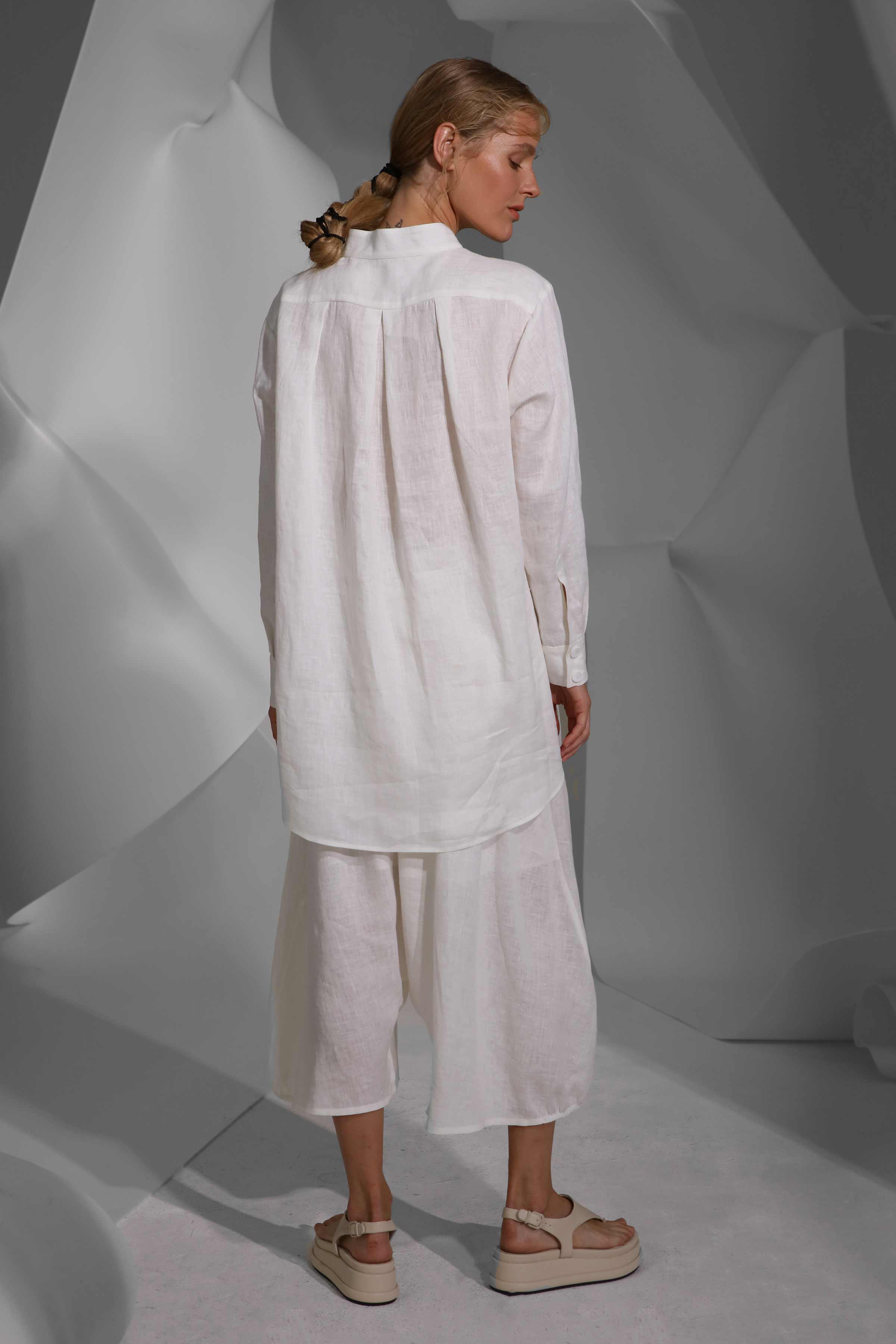 Бриджи с запахом, мягкий лён  от Lesel (Лесель)! Заказывайте по ✆ 8 (800) 777 02 37