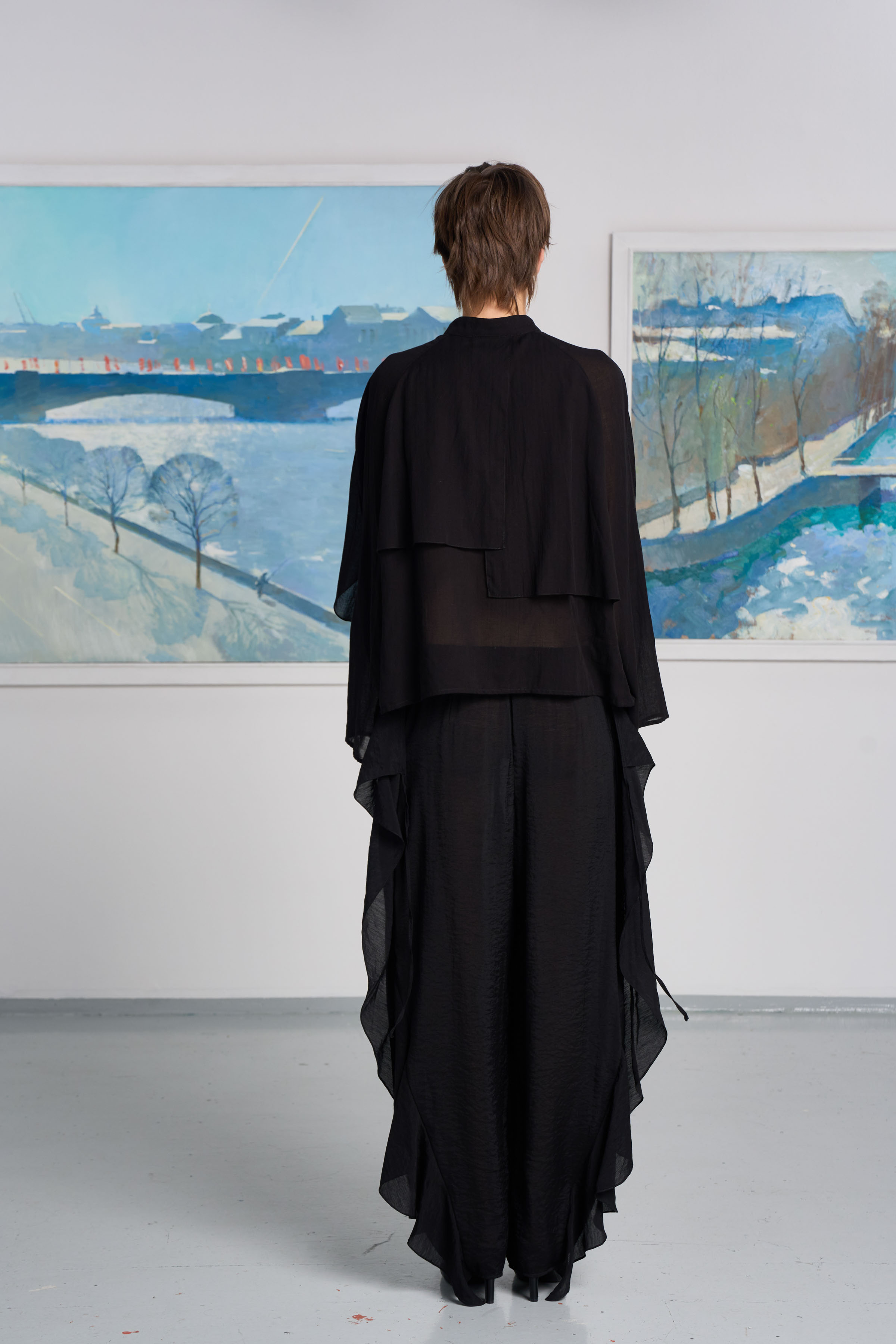 Блуза многослойная, тонкий хлопок