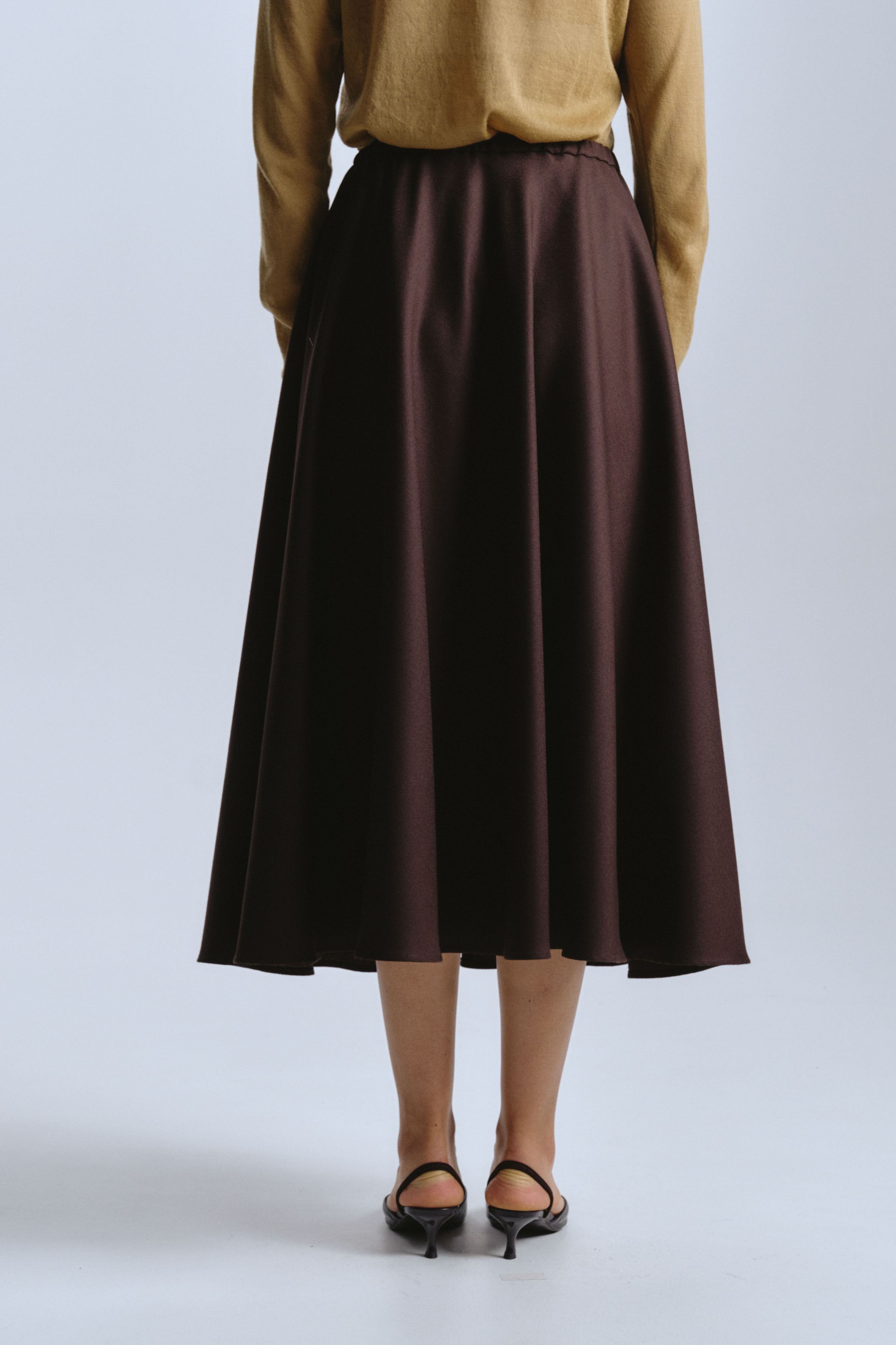 Юбка клеш, шерсть 72 Кофе (cafe) от Lesel (Лесель)! Заказывайте по ✆ 8 (800) 777 02 37