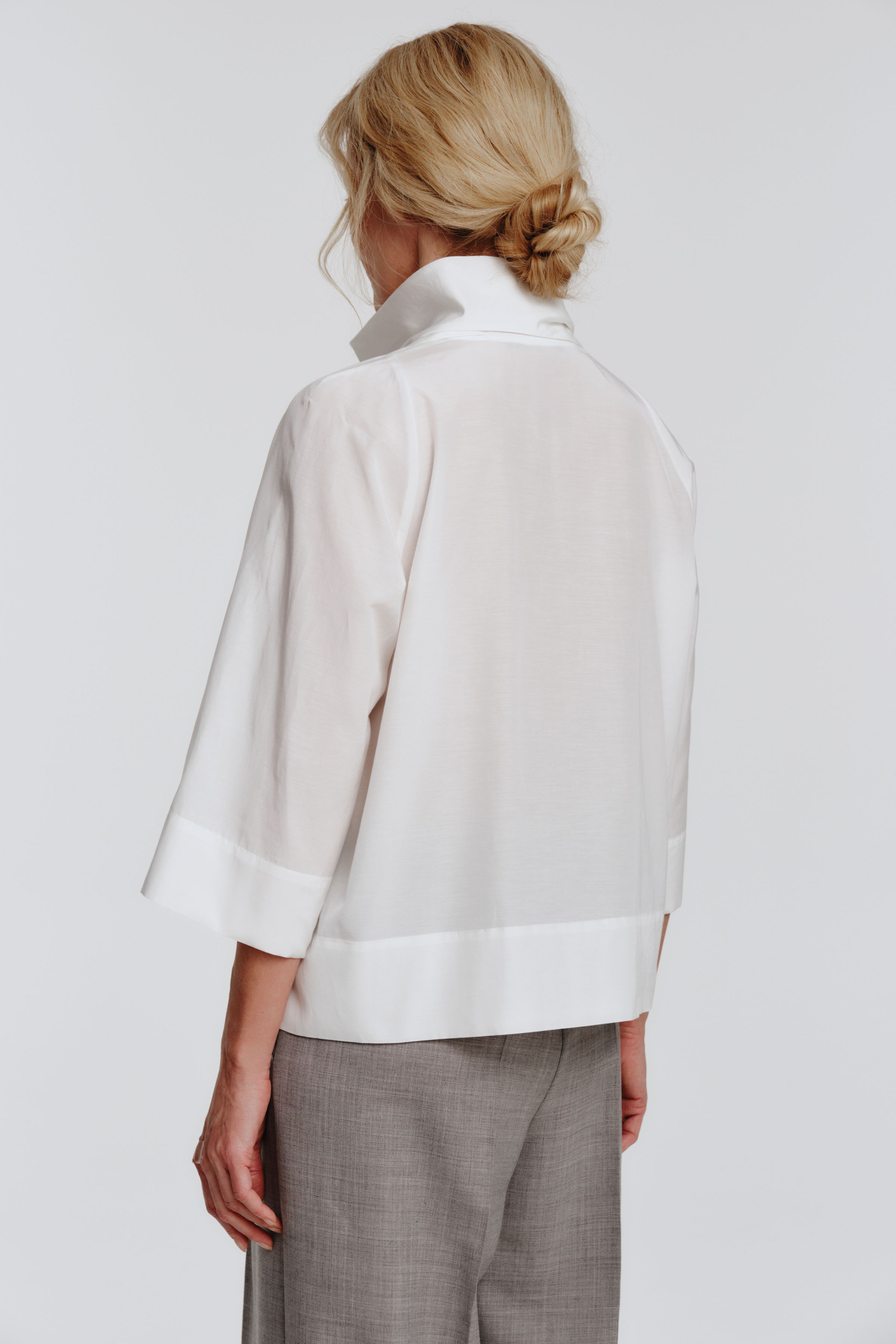 Блуза с воротником Качели 10 Серый (grise) от Lesel (Лесель)! Заказывайте по ✆ 8 (800) 777 02 37