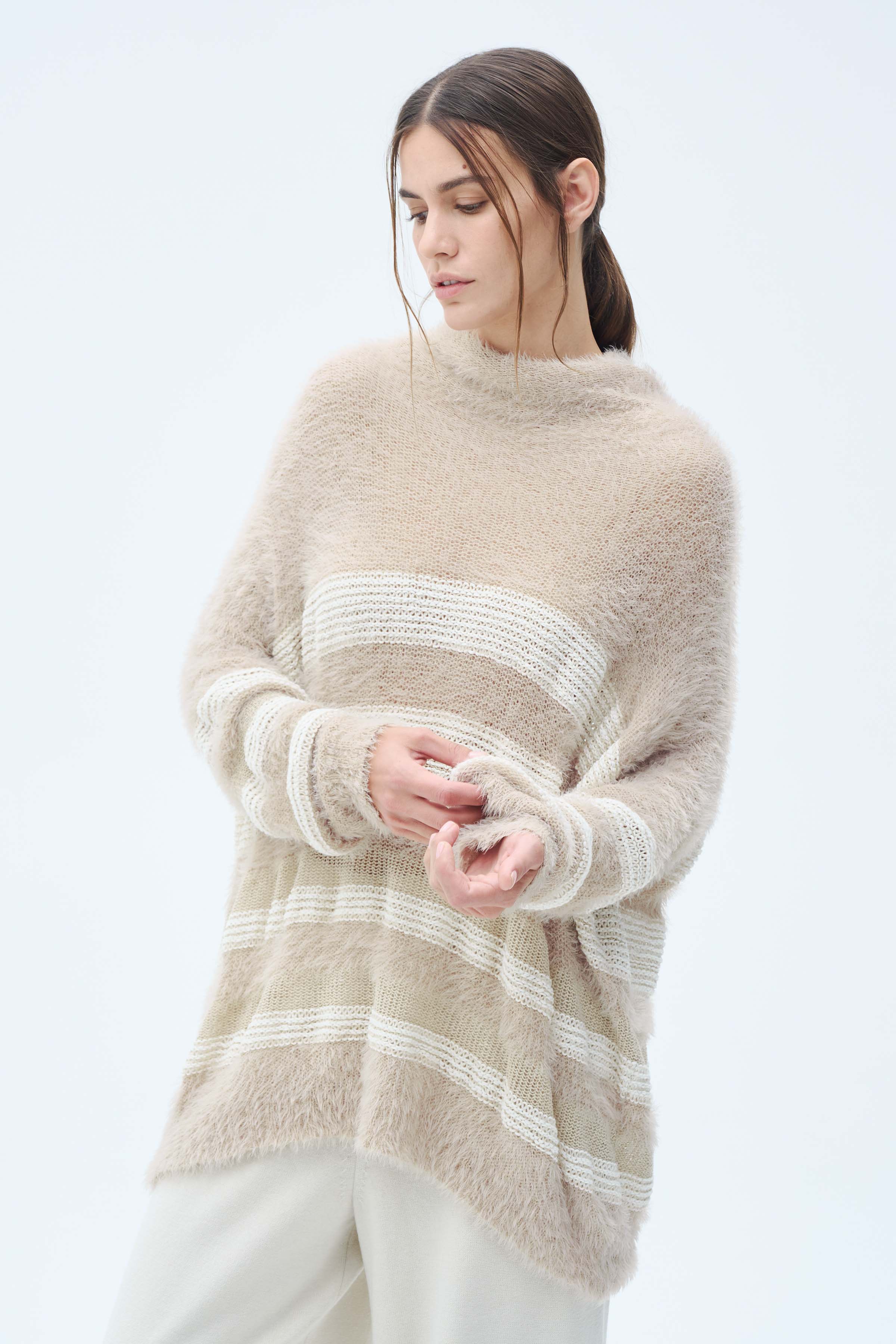 Джемпер Мех 09 Беж-меланж (melange beige) от Lesel (Лесель)! Заказывайте по ✆ 8 (800) 777 02 37
