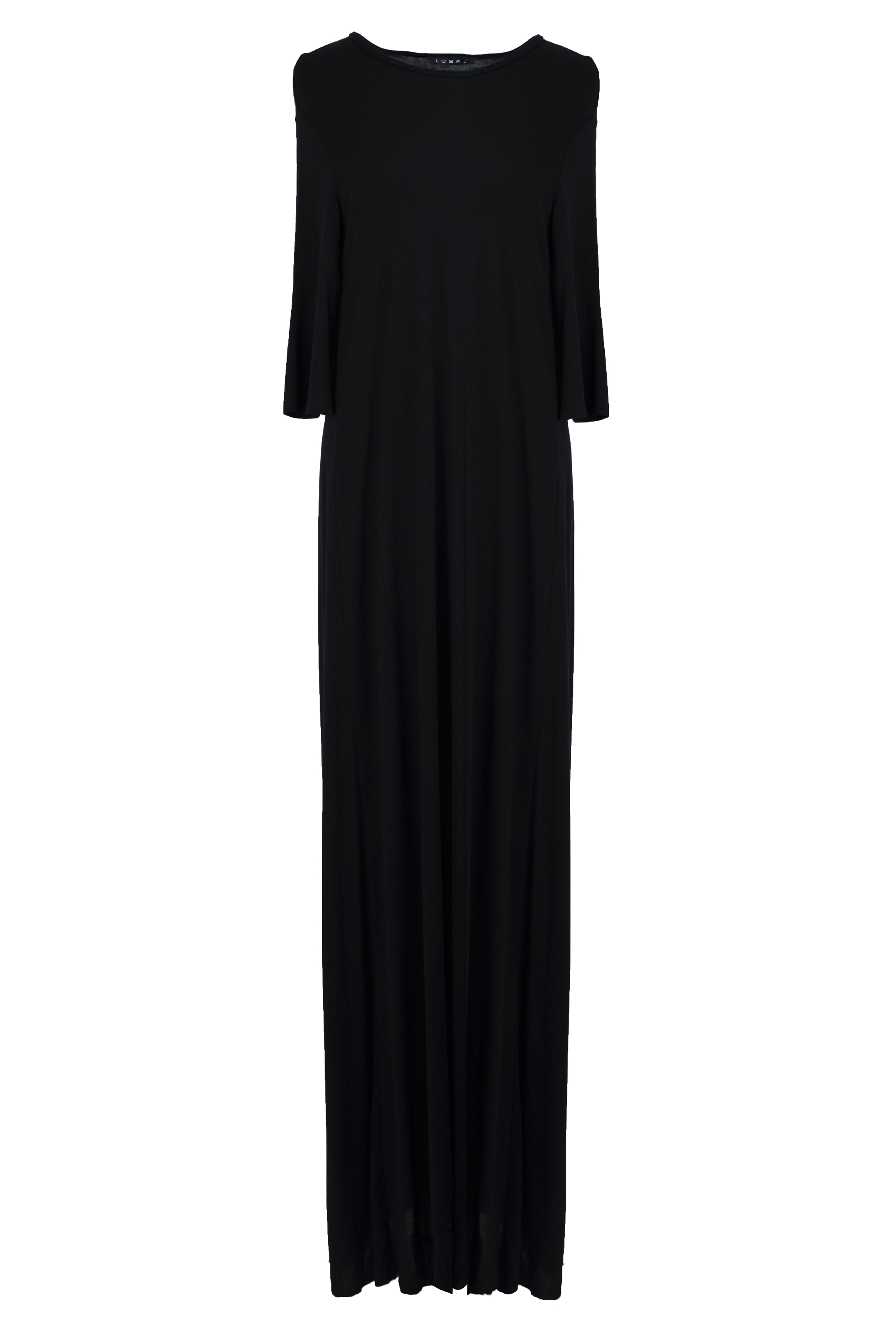 Платье база широкое длинное, короткий рукав 00 Черный (noir) от Lesel (Лесель)! Заказывайте по ✆ 8 (800) 777 02 37