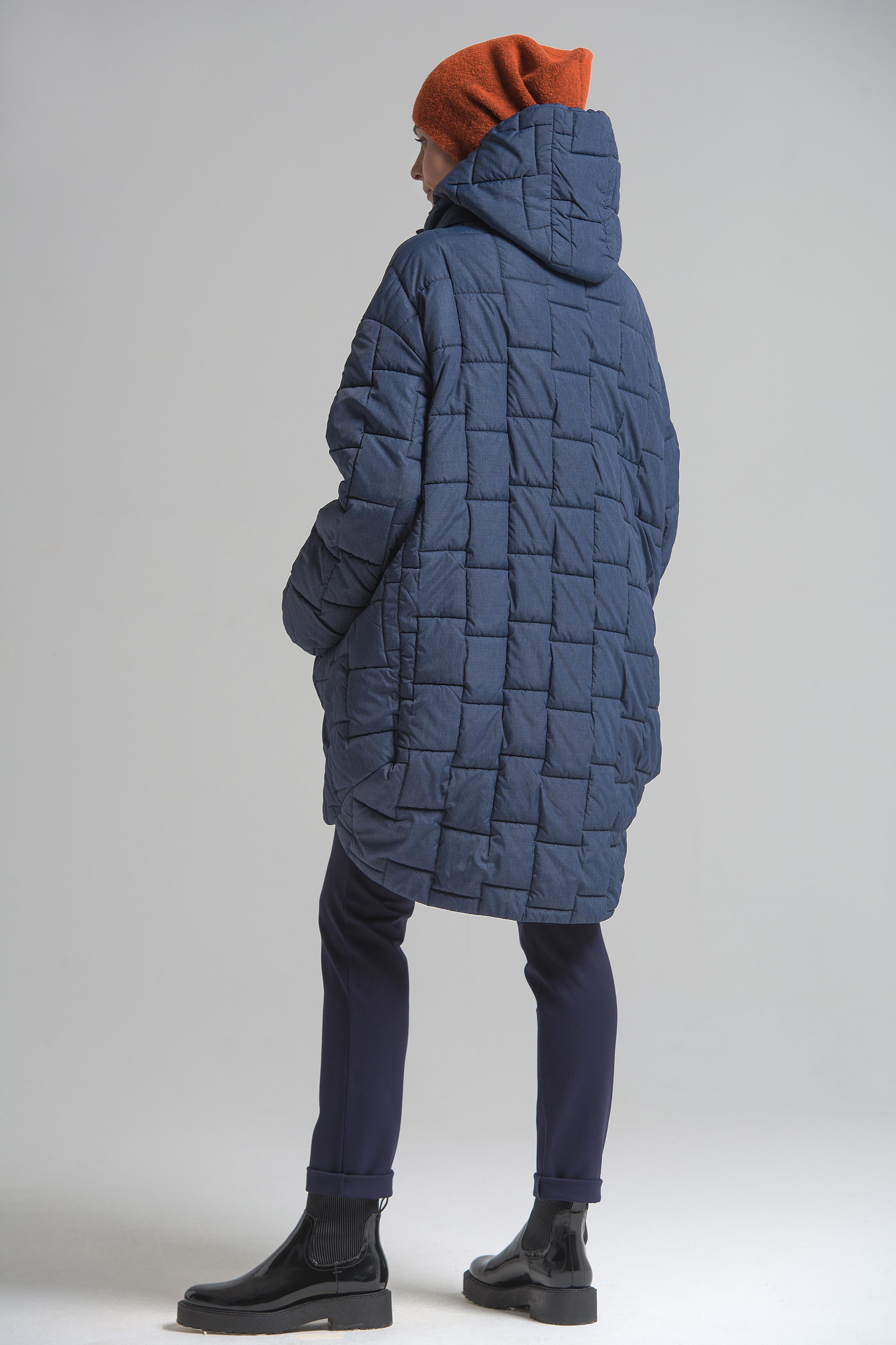 Куртка Квадрат с капюшоном, меланж 38 Джинсовый (denim) от Lesel (Лесель)! Заказывайте по ✆ 8 (800) 777 02 37