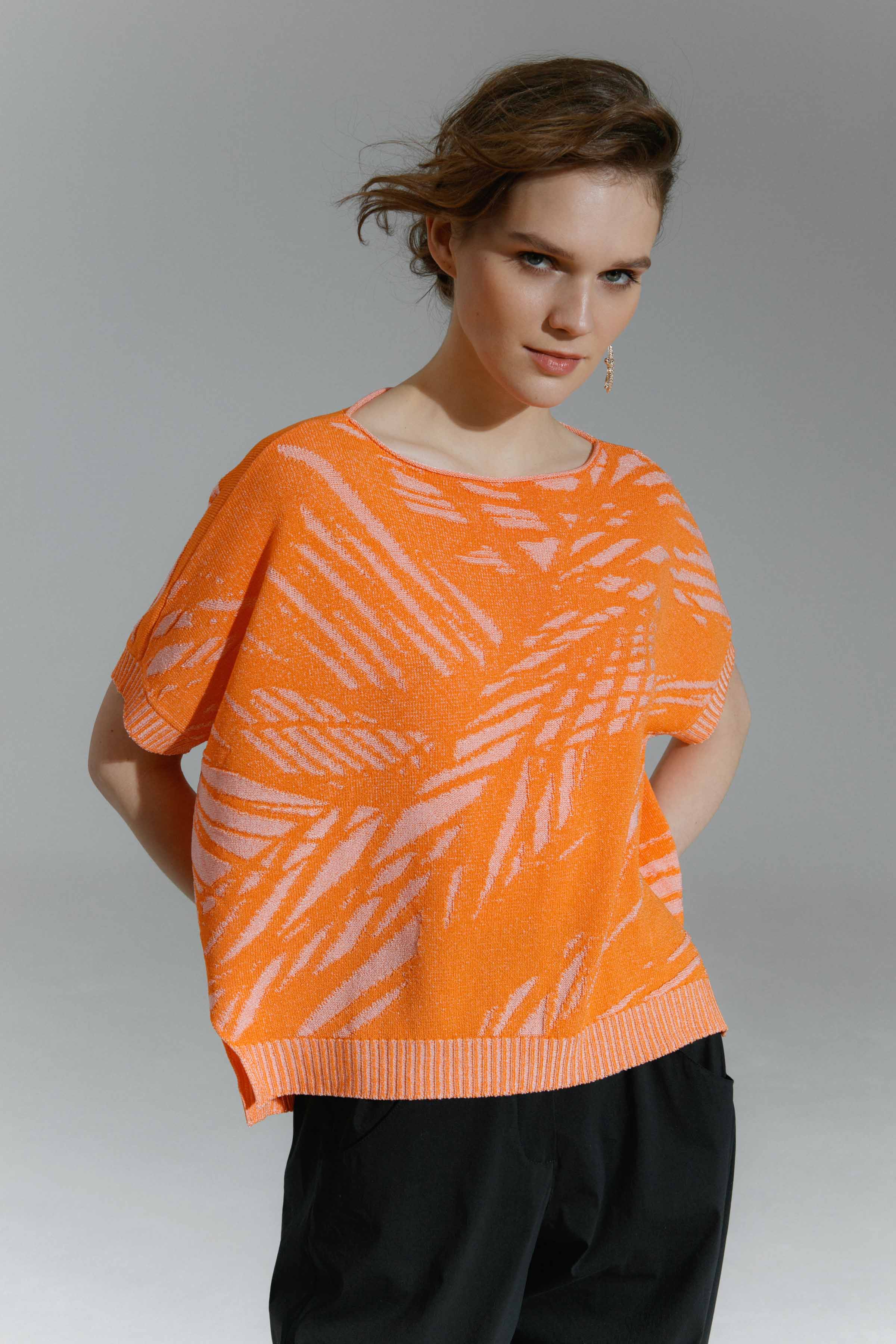 Джемпер с коротким рукавом Отражение  от Lesel (Лесель)! Заказывайте по ✆ 8 (800) 777 02 37