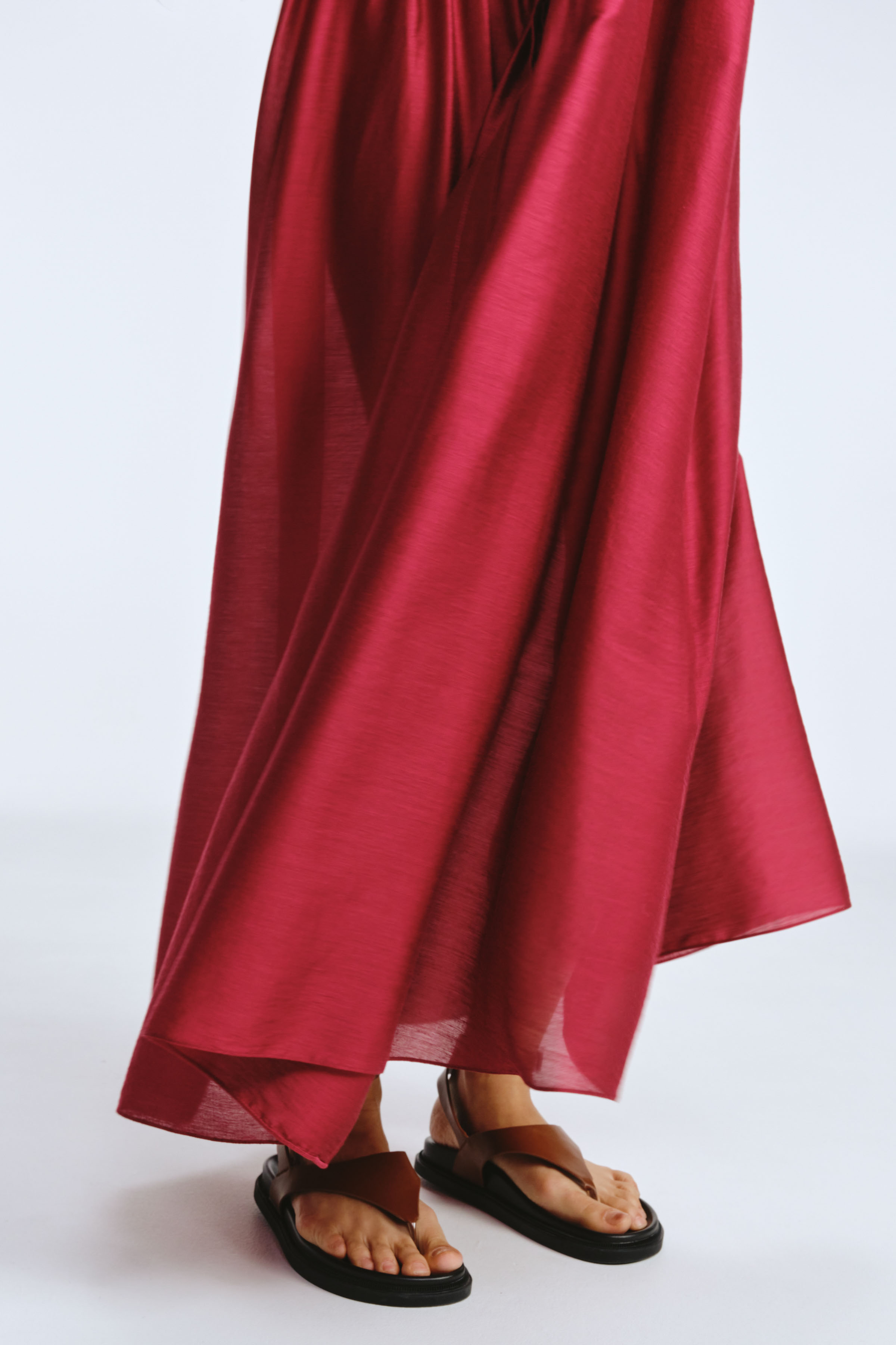 Платье рубашка с защипами 24 Кармин (carmine) от Lesel (Лесель)! Заказывайте по ✆ 8 (800) 777 02 37