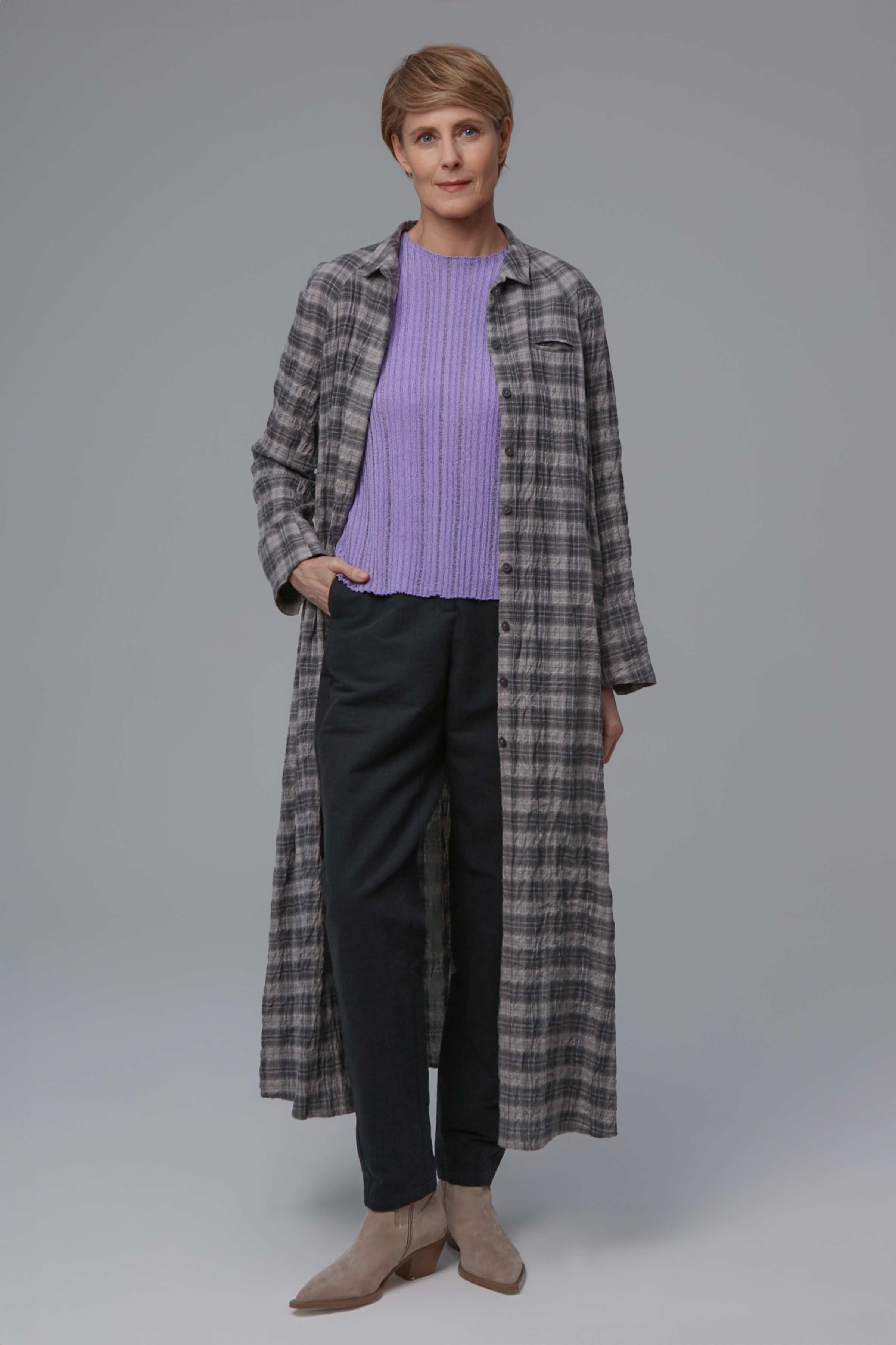 Топ Безрукавка Ластичная 43 Лаванда (lavande) от Lesel (Лесель)! Заказывайте по ✆ 8 (800) 777 02 37