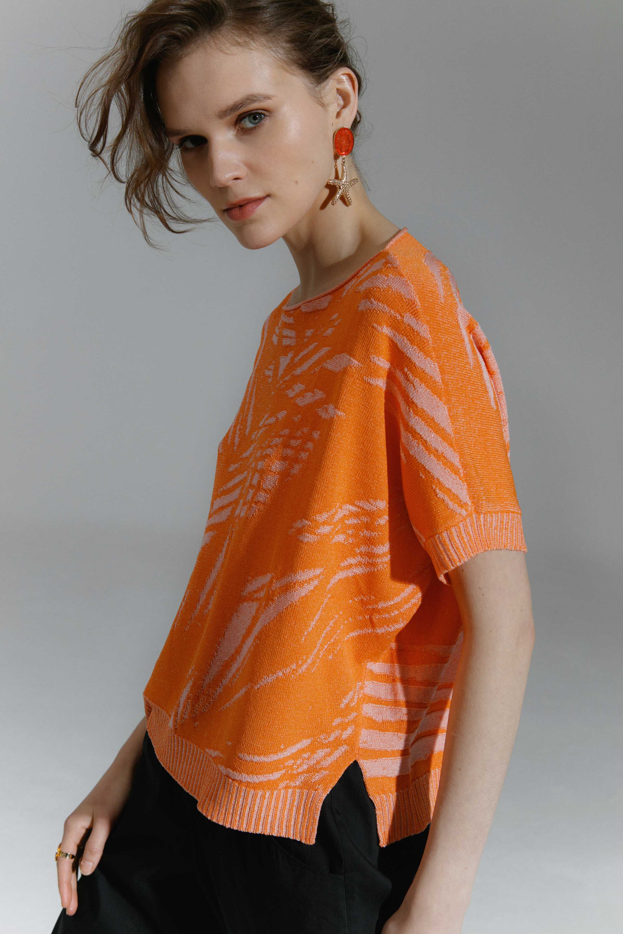 Джемпер с коротким рукавом Отражение  от Lesel (Лесель)! Заказывайте по ✆ 8 (800) 777 02 37