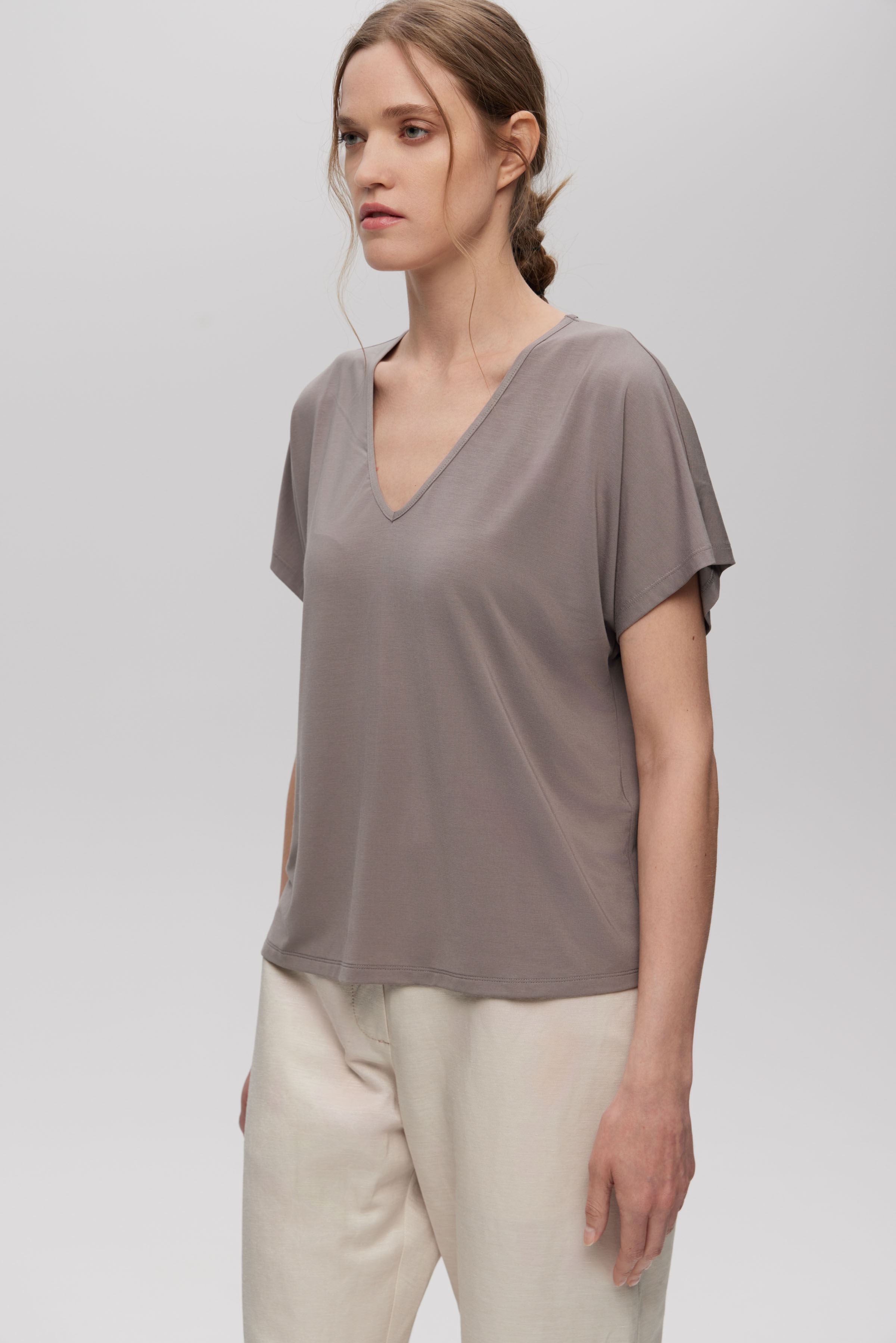 Блуза база с рукавом, тонкий трикотаж  от Lesel (Лесель)! Заказывайте по ✆ 8 (800) 777 02 37