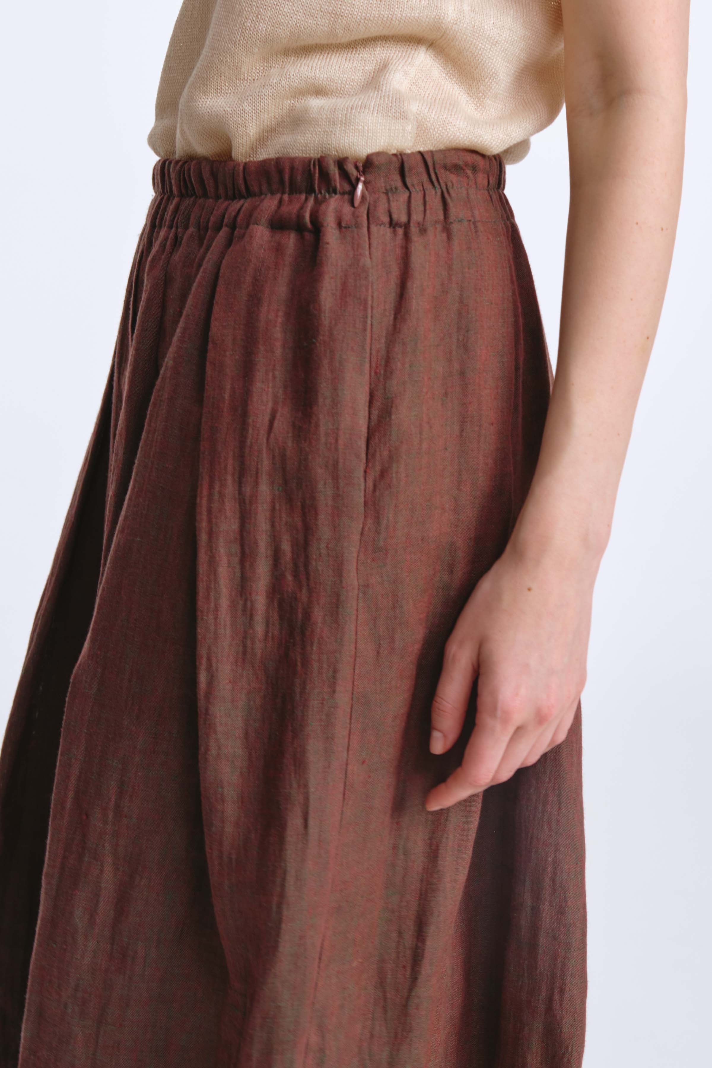 Юбка-брюки с широкими защипами 94 Темная медь (dark copper) от Lesel (Лесель)! Заказывайте по ✆ 8 (800) 777 02 37