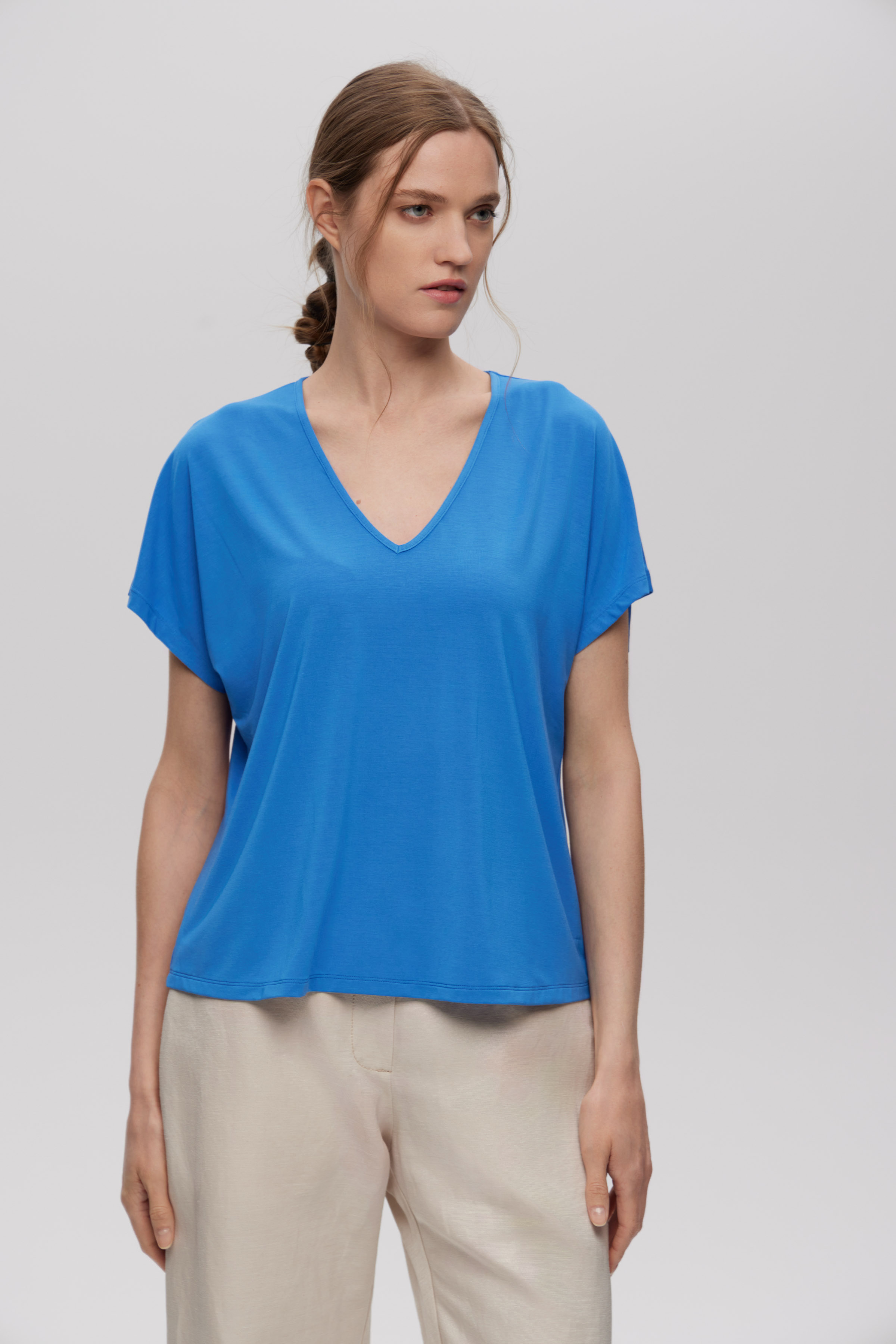 Блуза база с рукавом, тонкий трикотаж  от Lesel (Лесель)! Заказывайте по ✆ 8 (800) 777 02 37