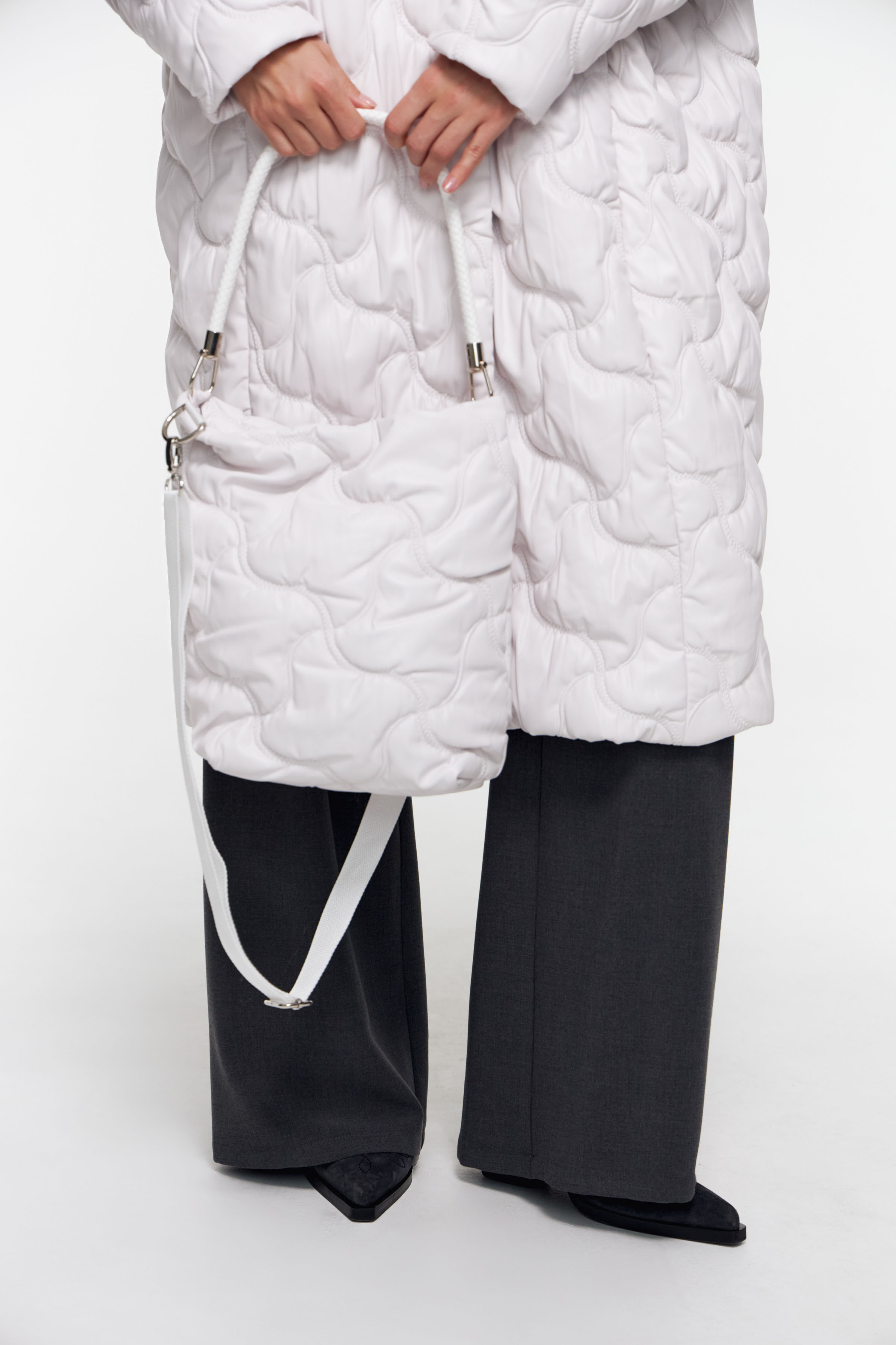 Сумка стеганая эко-кожа малая 01 Мел (craie) от Lesel (Лесель)! Заказывайте по ✆ 8 (800) 777 02 37