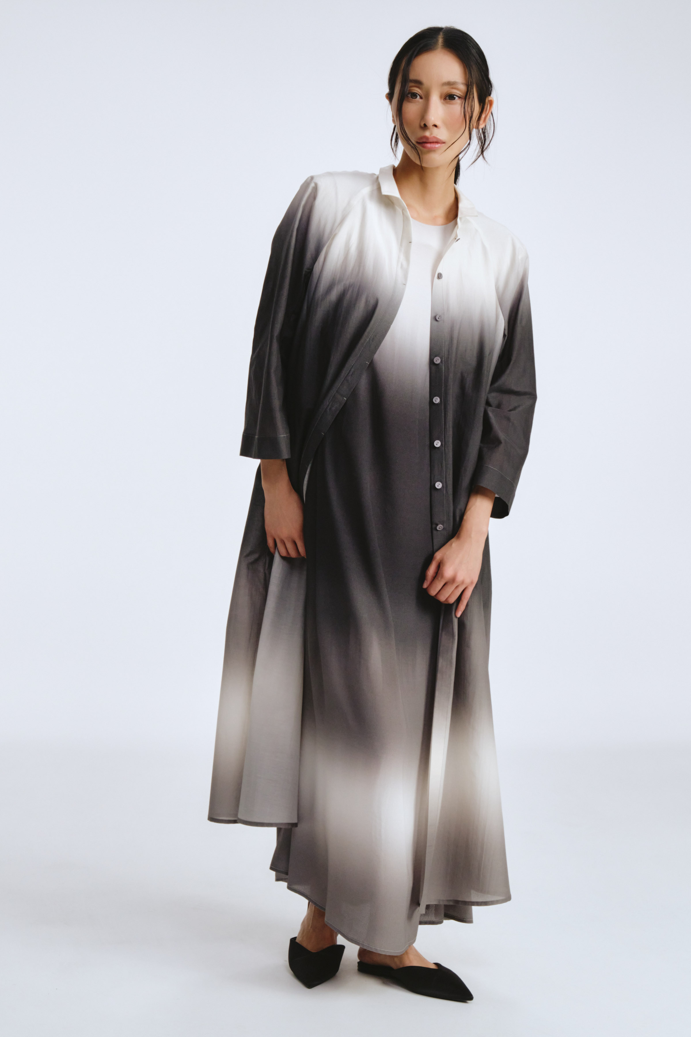 Блуза рубашка длинная Деграде  от Lesel (Лесель)! Заказывайте по ✆ 8 (800) 777 02 37