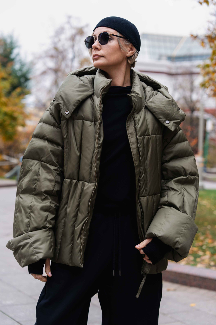 Куртка пуховая Столбики