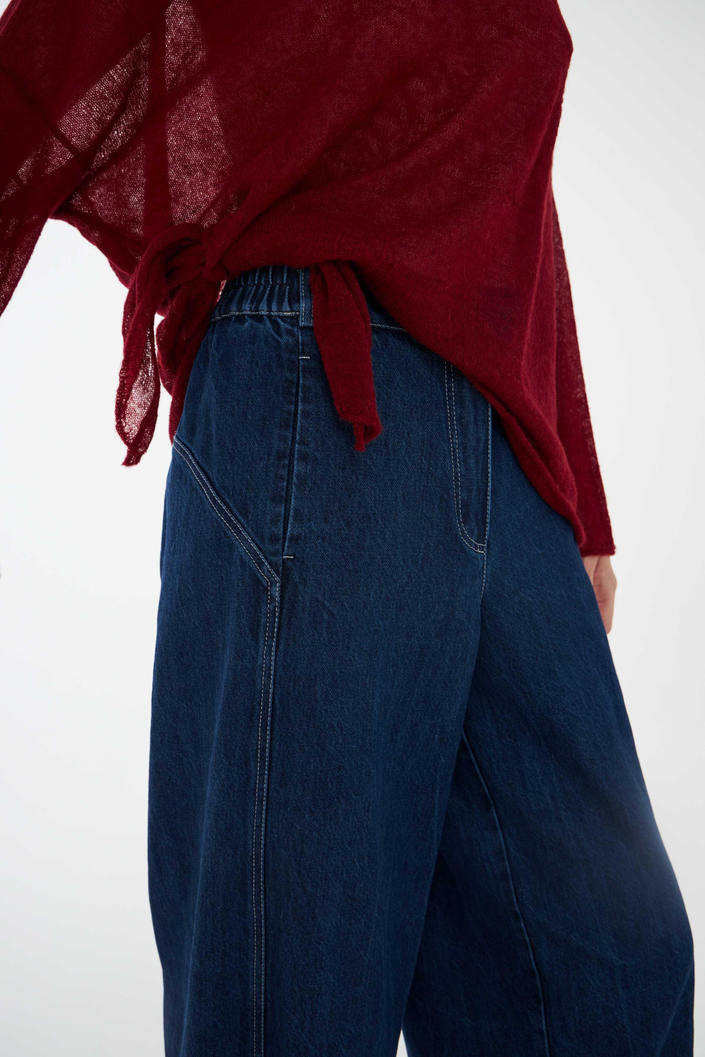 Брюки Джинсовые широкие бананы 38 Джинсовый (denim) от Lesel (Лесель)! Заказывайте по ✆ 8 (800) 777 02 37