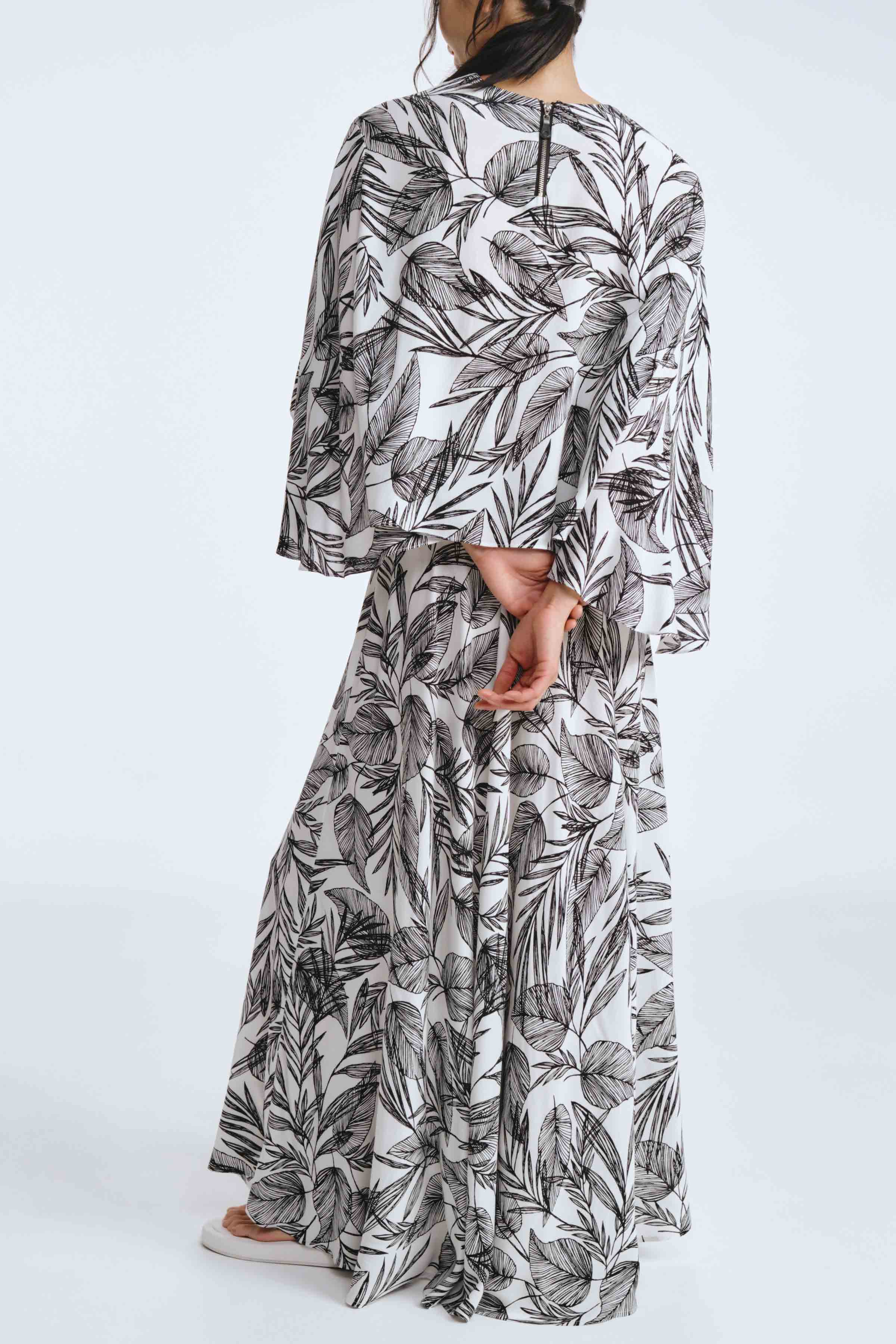 Юбка клеш Листья