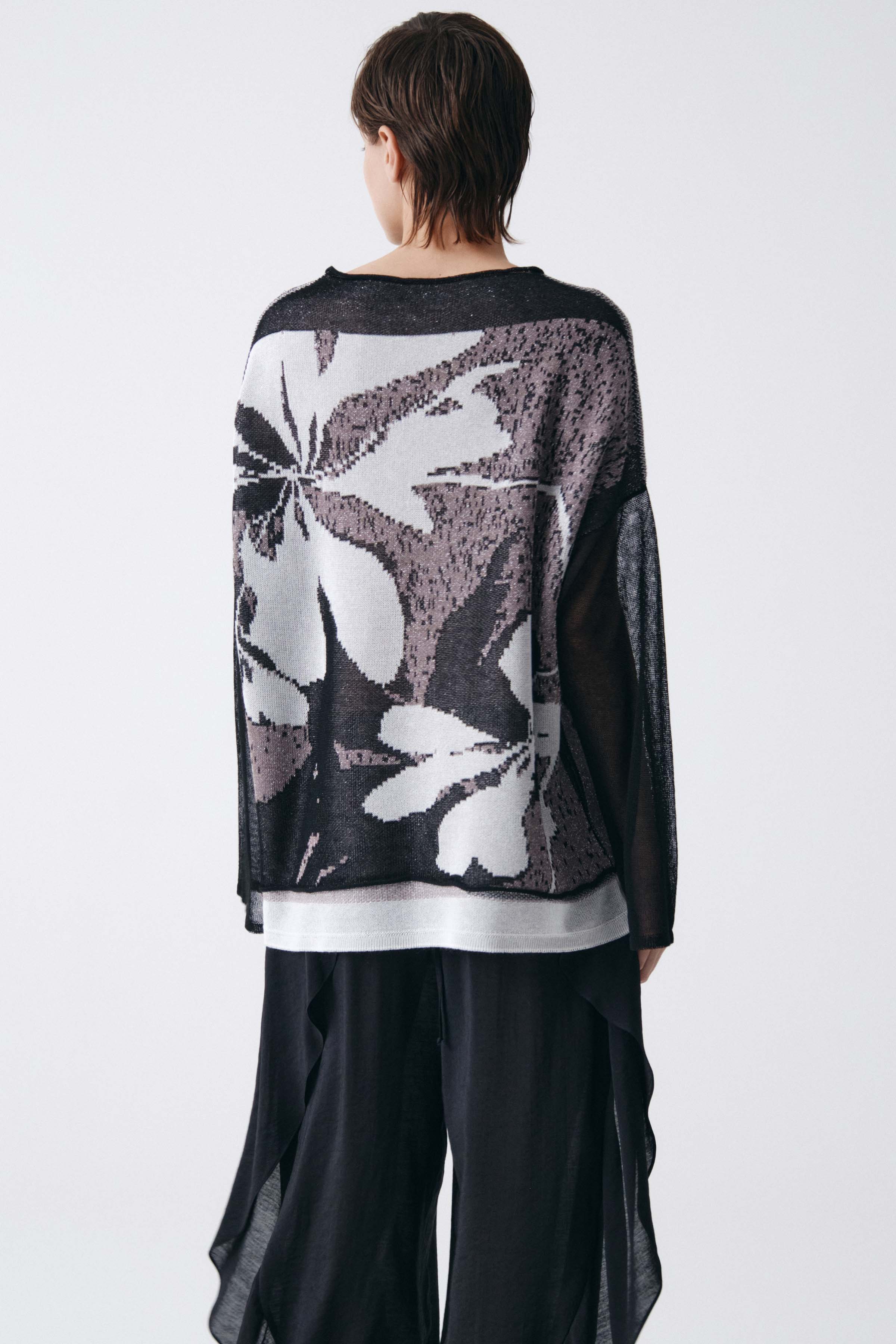 Джемпер с длинным рукавом Трехцветный